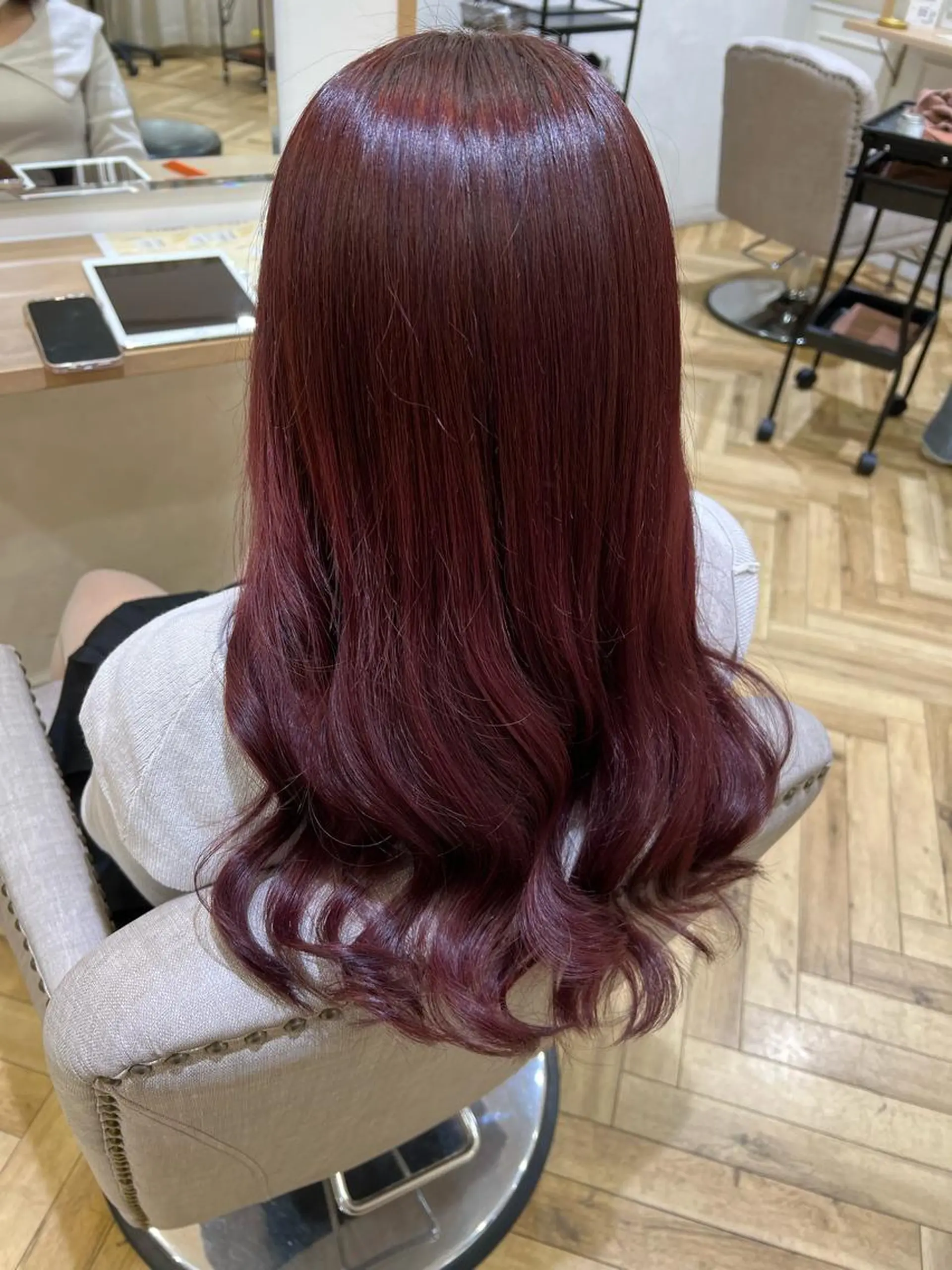 ロング ヨシンモリ カット ヘアカラー トリートメント 韓国ヘア🇰🇷 SAYAのヘアスタイル