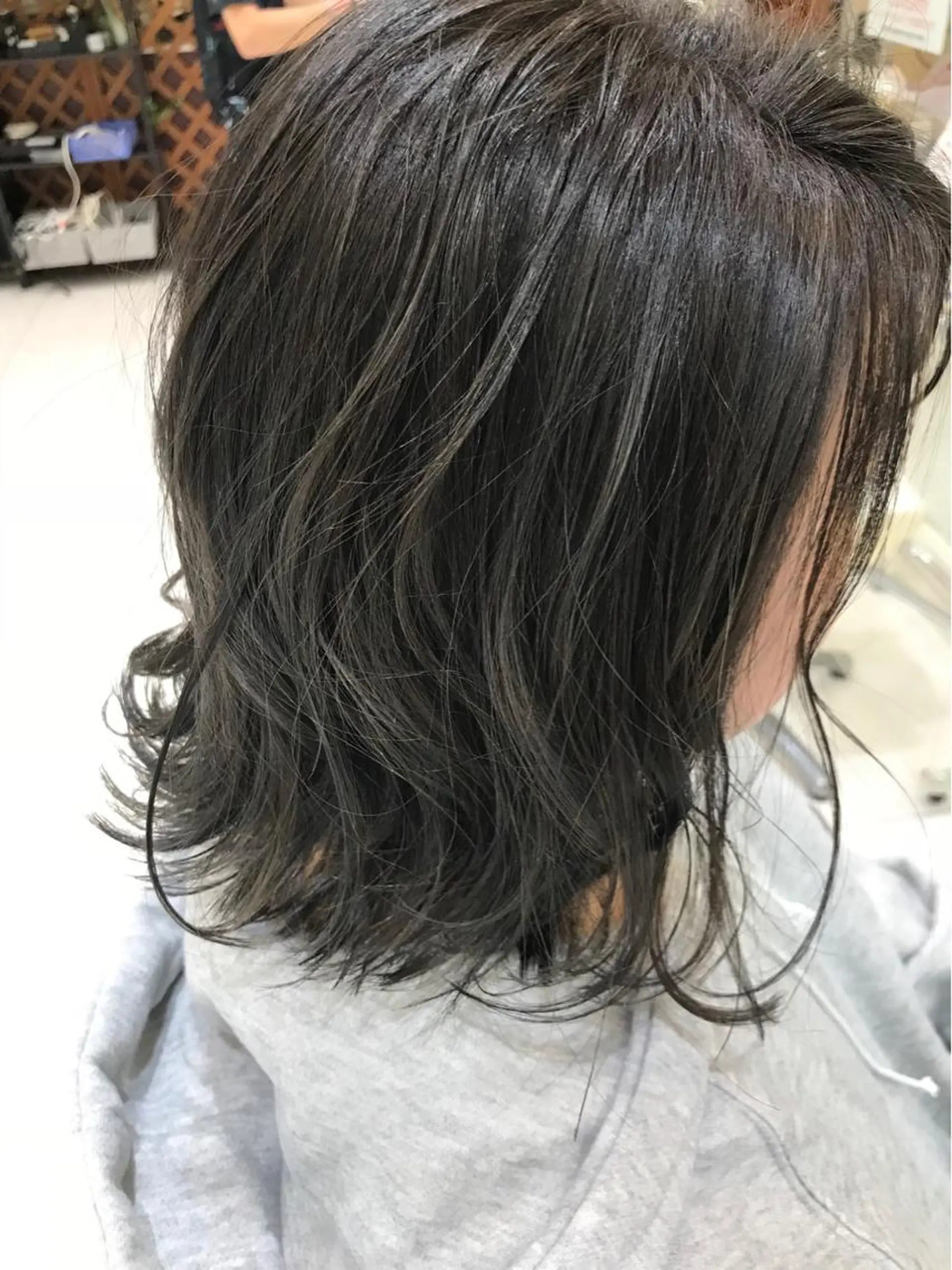 ミディアム カラー ヘアアレンジ ハイライトカラー ハイライト ナガイ ユウキのヘアスタイル