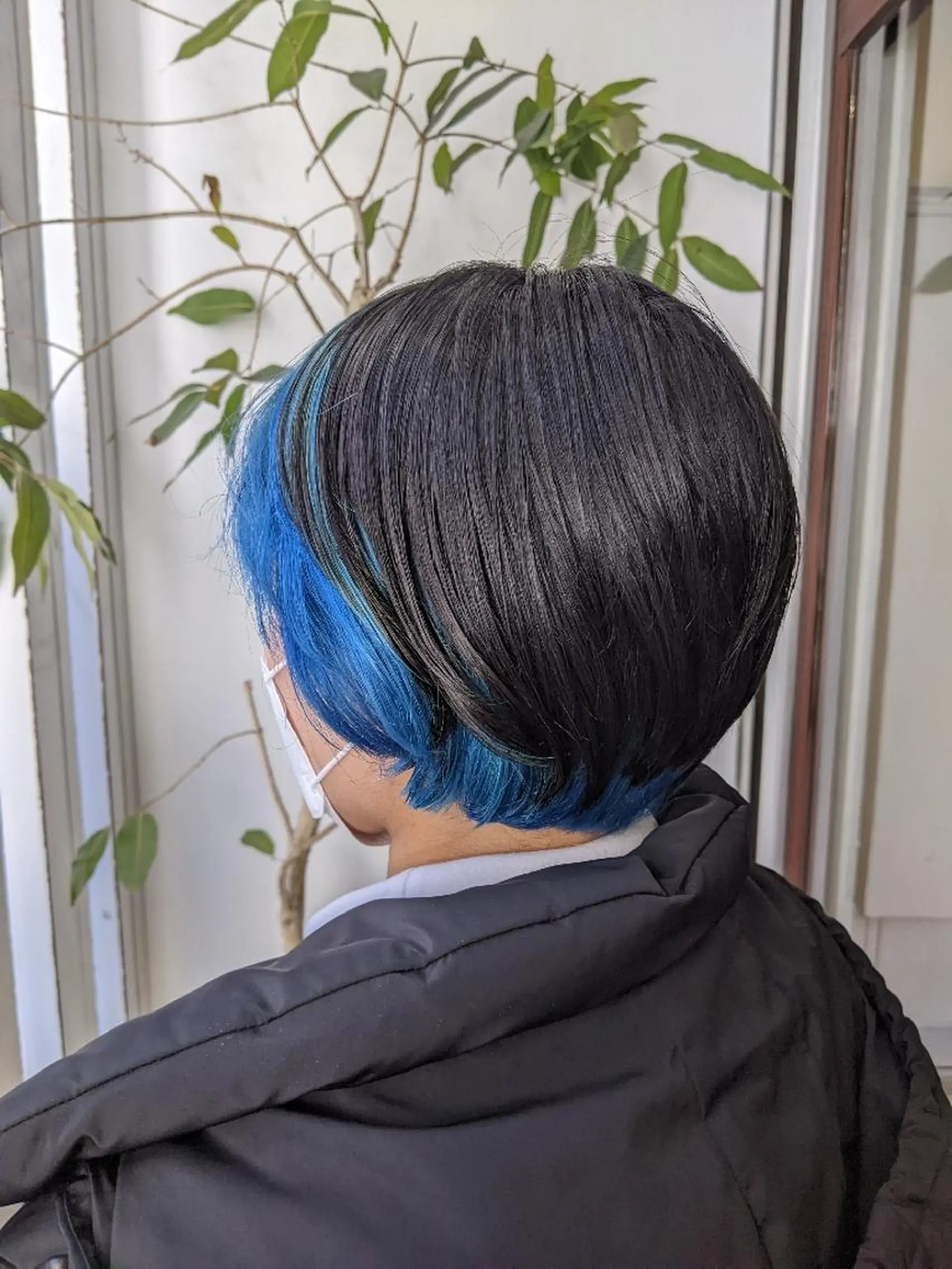 ショート カラー ミストバング ブリーチ ブルーカラー  フェイスフレーミング インナーカラー ヘアカラー トリートメント 髪質改善アンブリーチ 店長みやけななのヘアスタイル