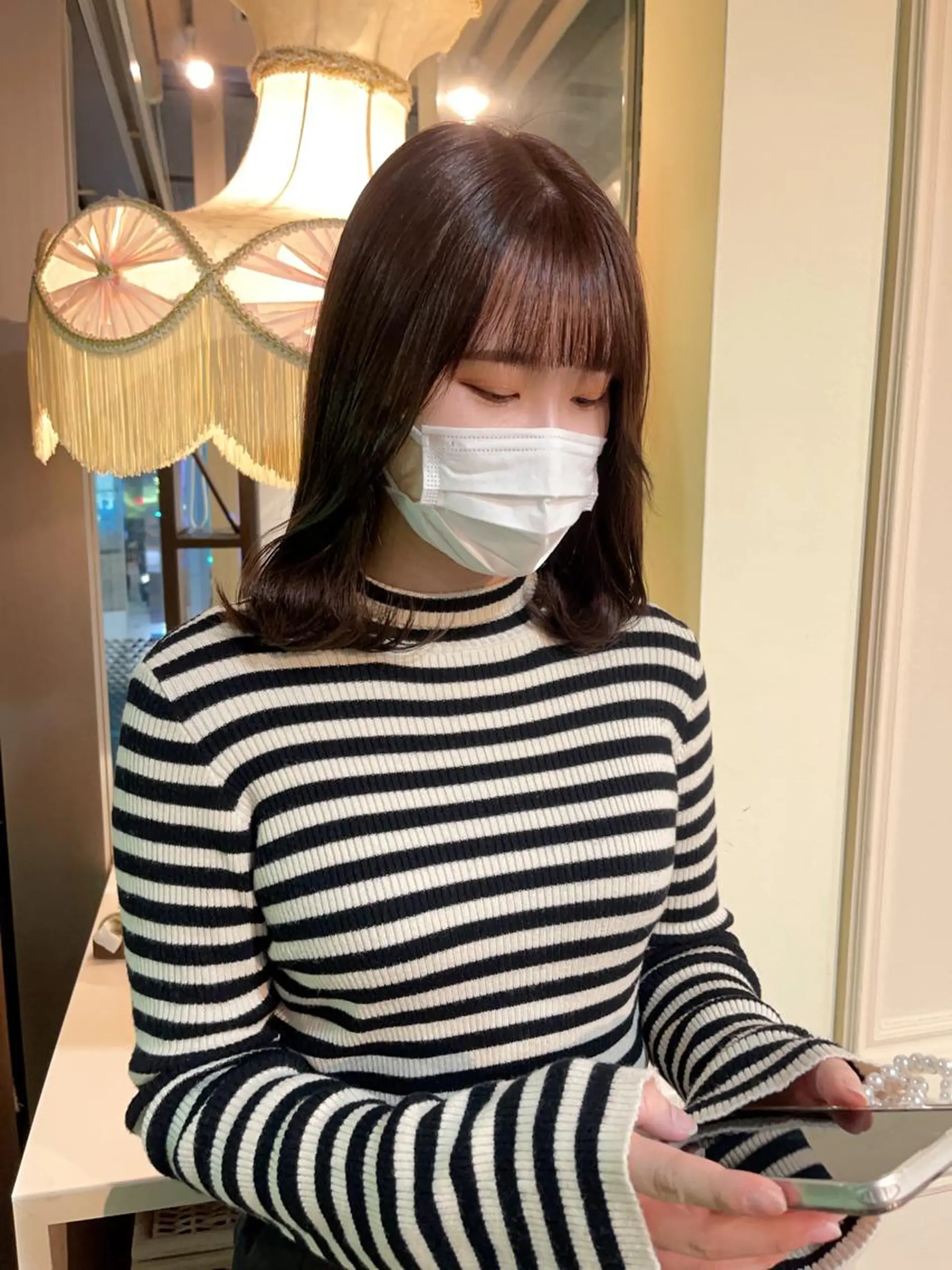 セミロング カラー 関谷 あいみのヘアスタイル