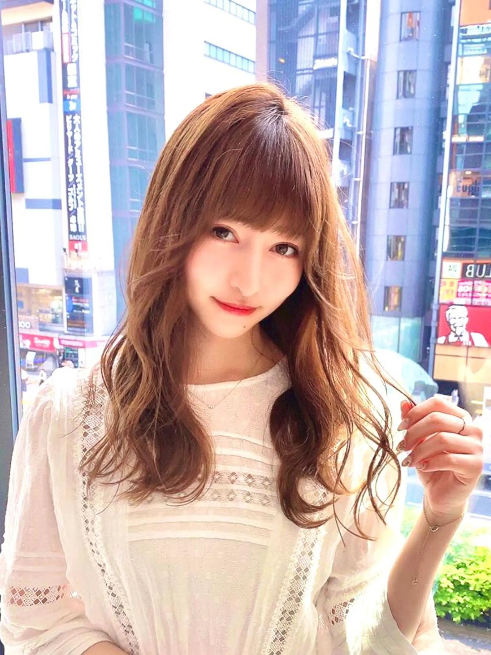 セミロング ヘアカラー トリートメント liberté リベルテ所属・9/1〜渋谷店移籍 レイヤーカット/会田のヘアスタイル