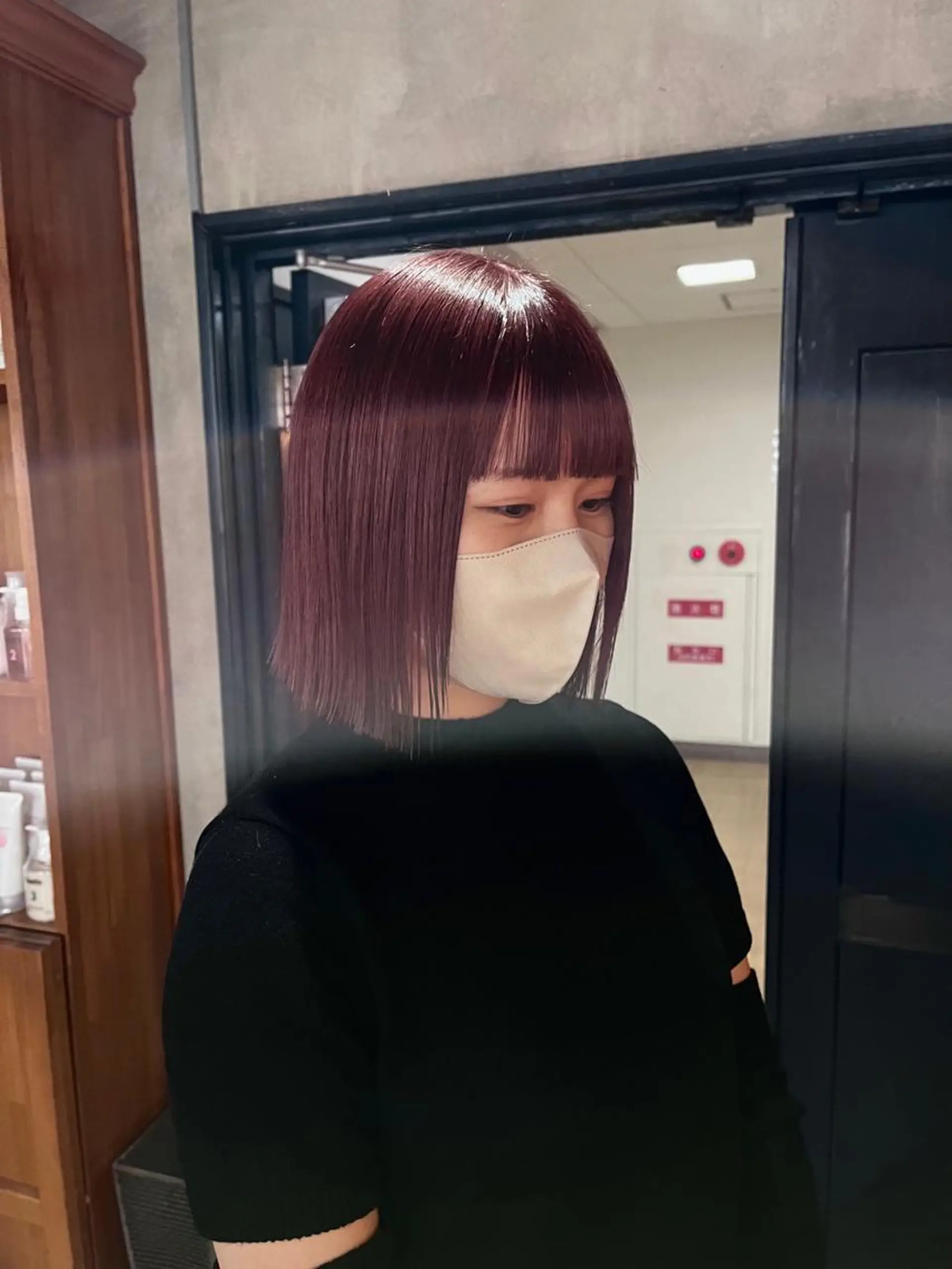 ミディアム カラー ヘアカラー トリートメント 暖色/まろベージュ/ シカタユウカのヘアスタイル