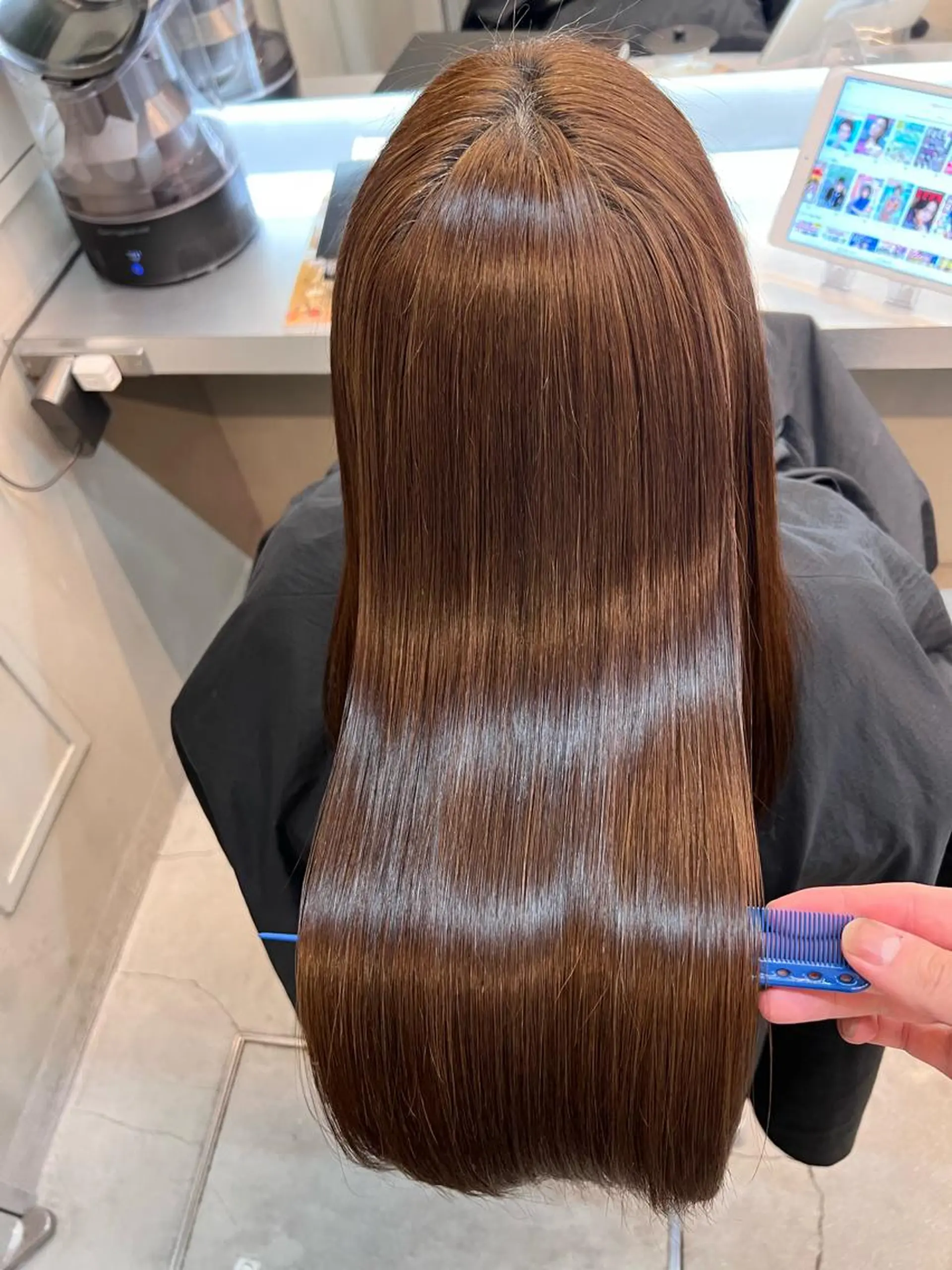 ロング 縮毛矯正 トリートメント 乾かすだけでサラ艶に /髪質改善西村涼太のヘアスタイル