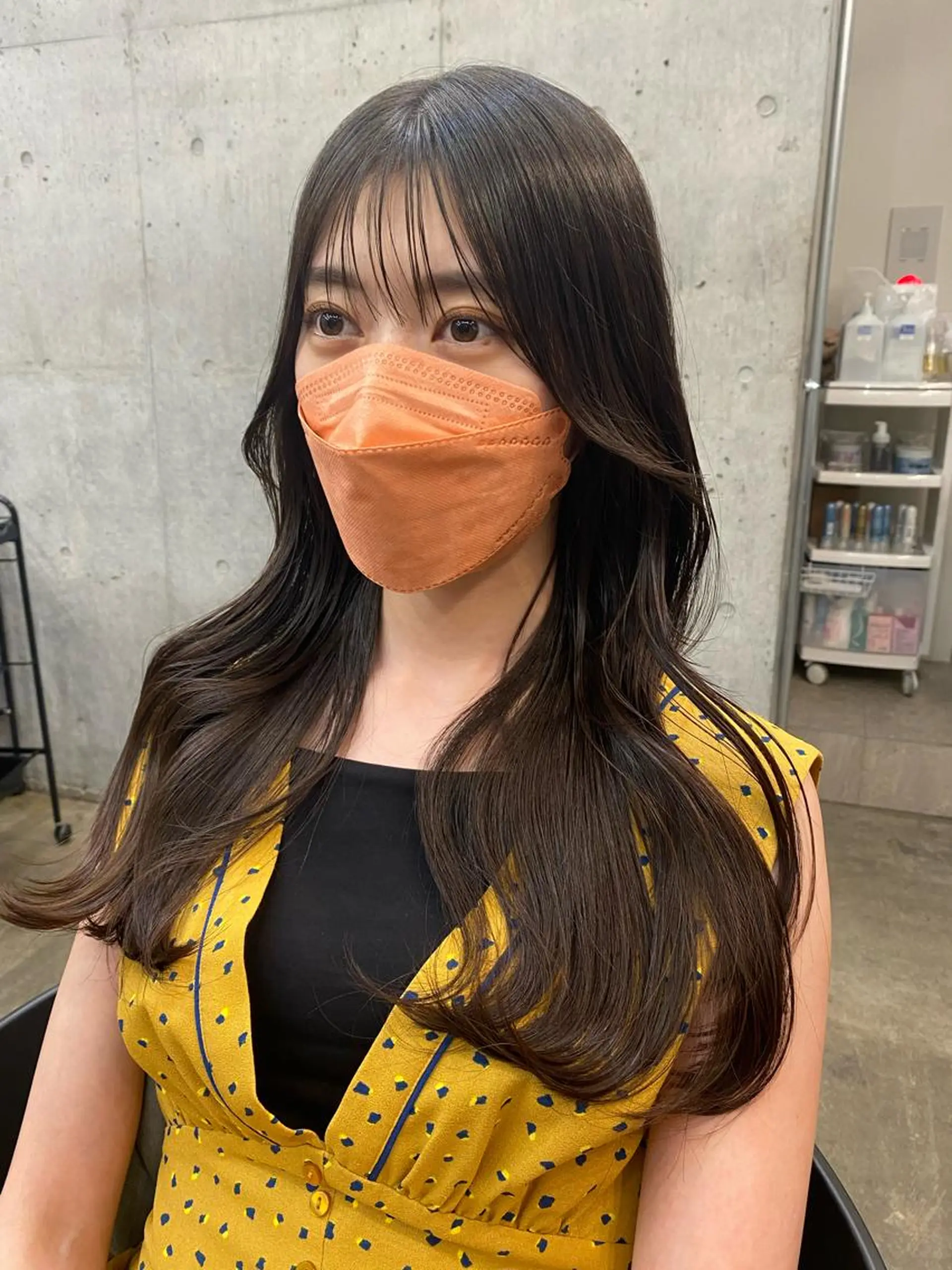ロング パーマ 顔周りカット 韓国風ヘア レイヤーカット カット 縮毛矯正 トリートメント SALOWIN原宿AROA店所属・顔まわり神カット✂︎ 齋藤雄大【表参道】のヘアスタイル