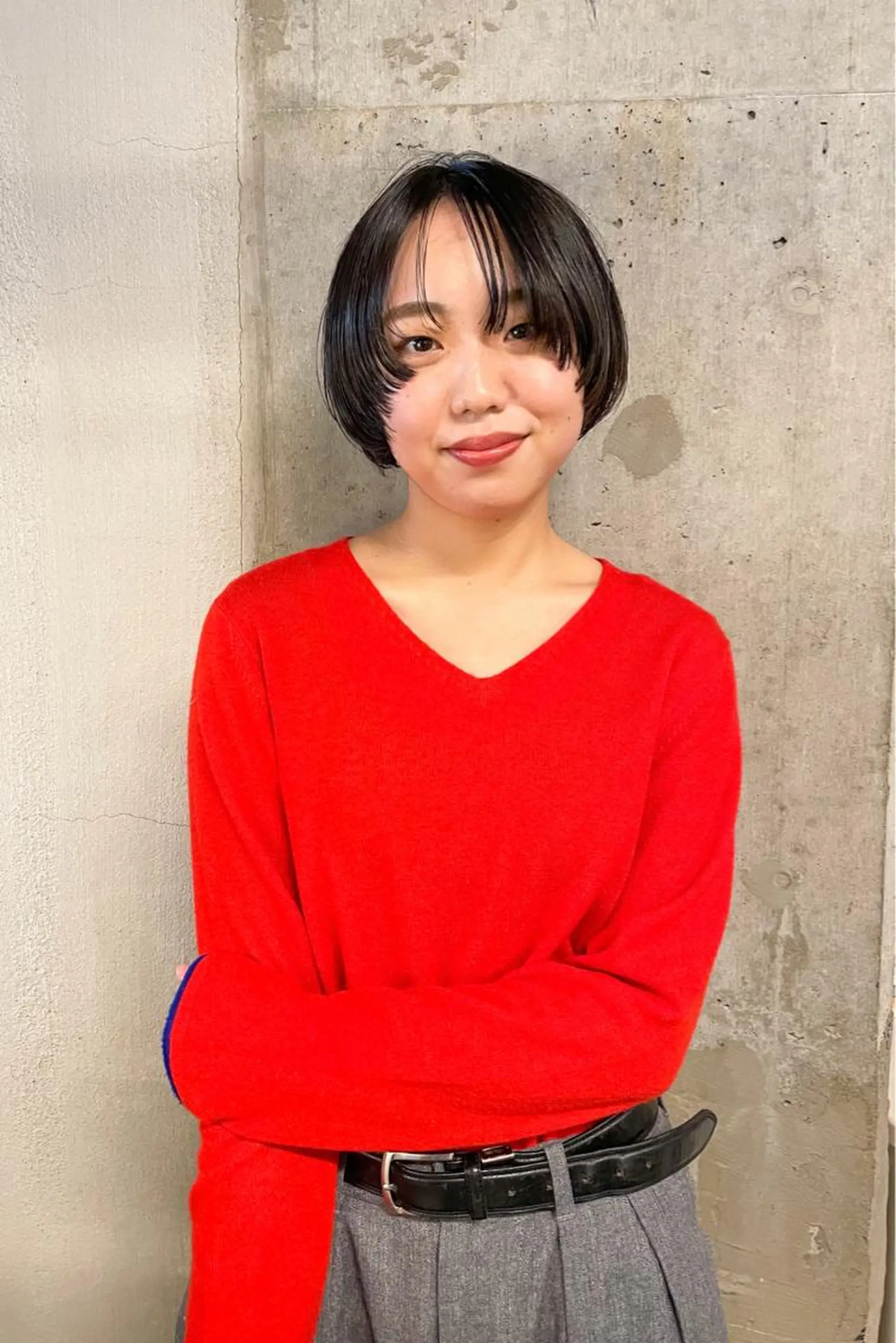 ショート カラー パーマ/レイヤー 岩山丈一郎のヘアスタイル