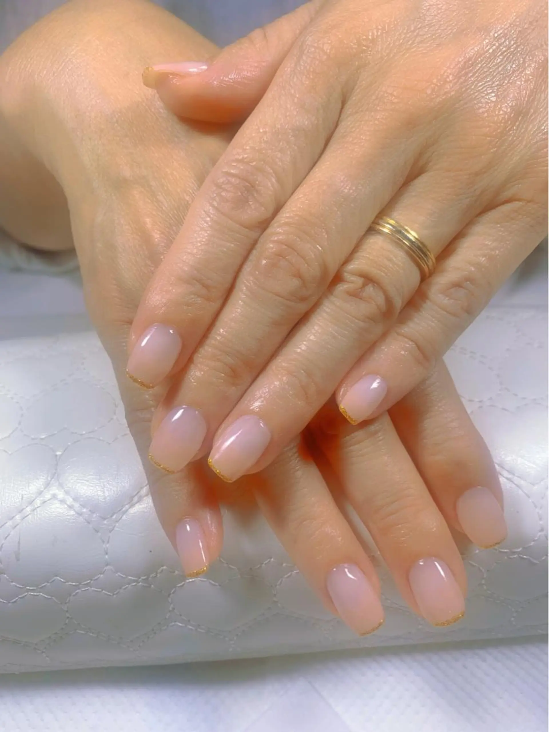 ネイル フレンチネイル グラデーション ラメ(グリッター) salon EMANのネイルデザイン