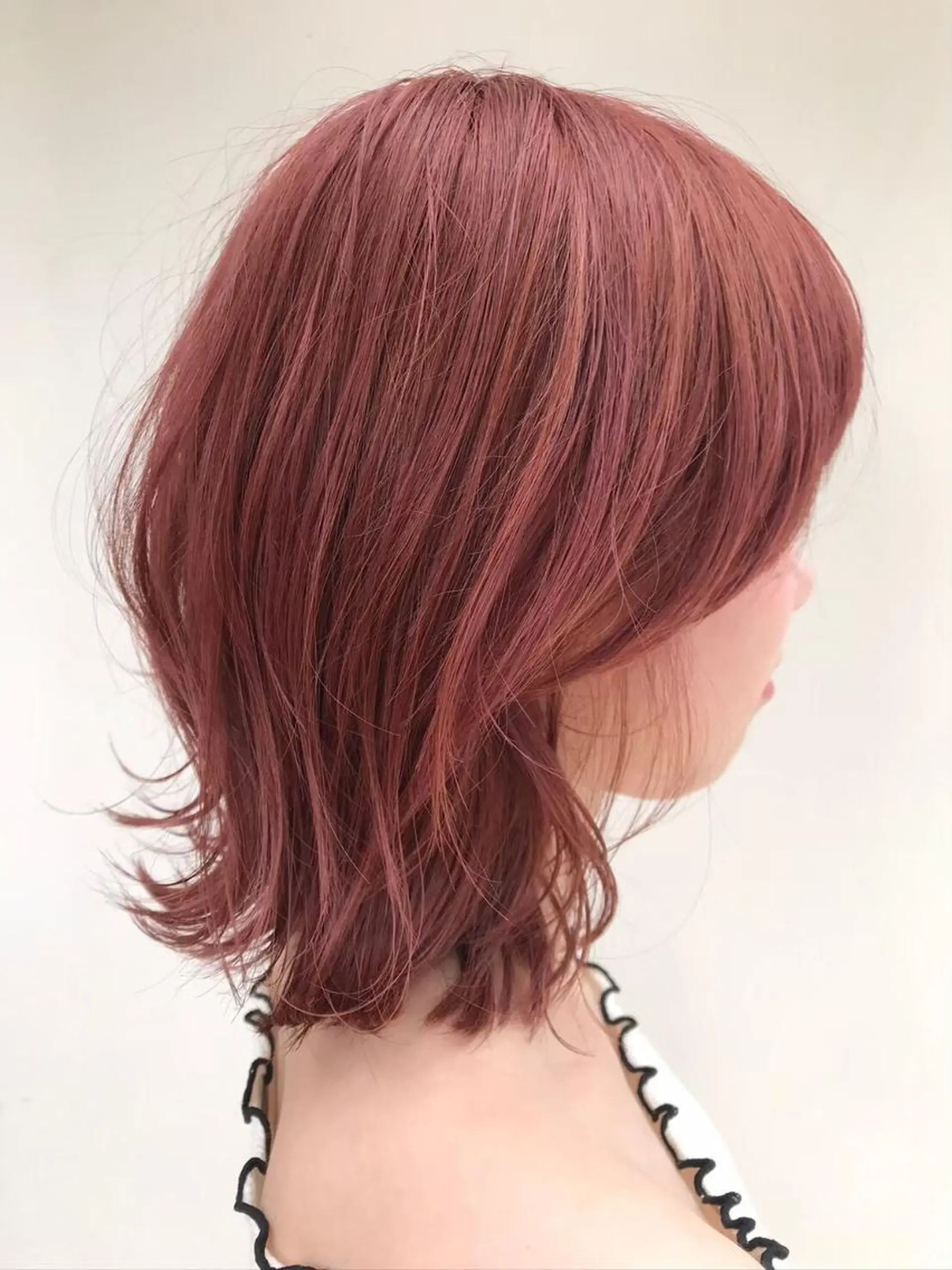 ミディアム カラー ヘアアレンジ キッズ アディクシーカラー バレイヤージュ ミストバング ベージュカラー 黒髪 髪質改善ケアカラー Eir梅田/中村のヘアスタイル