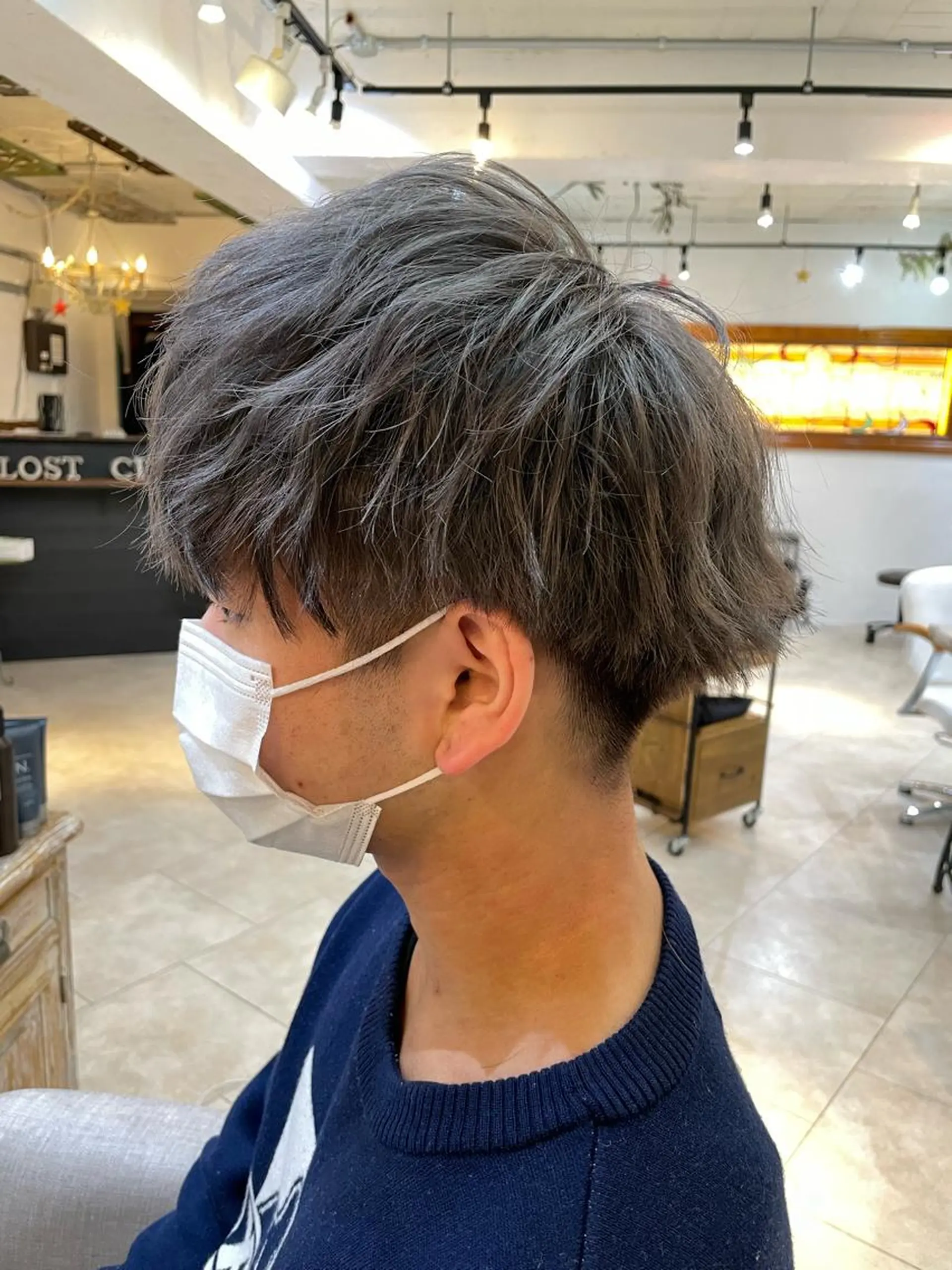 カラー メンズ ダブルカラー グレージュ あしかが ゆいとのヘアスタイル