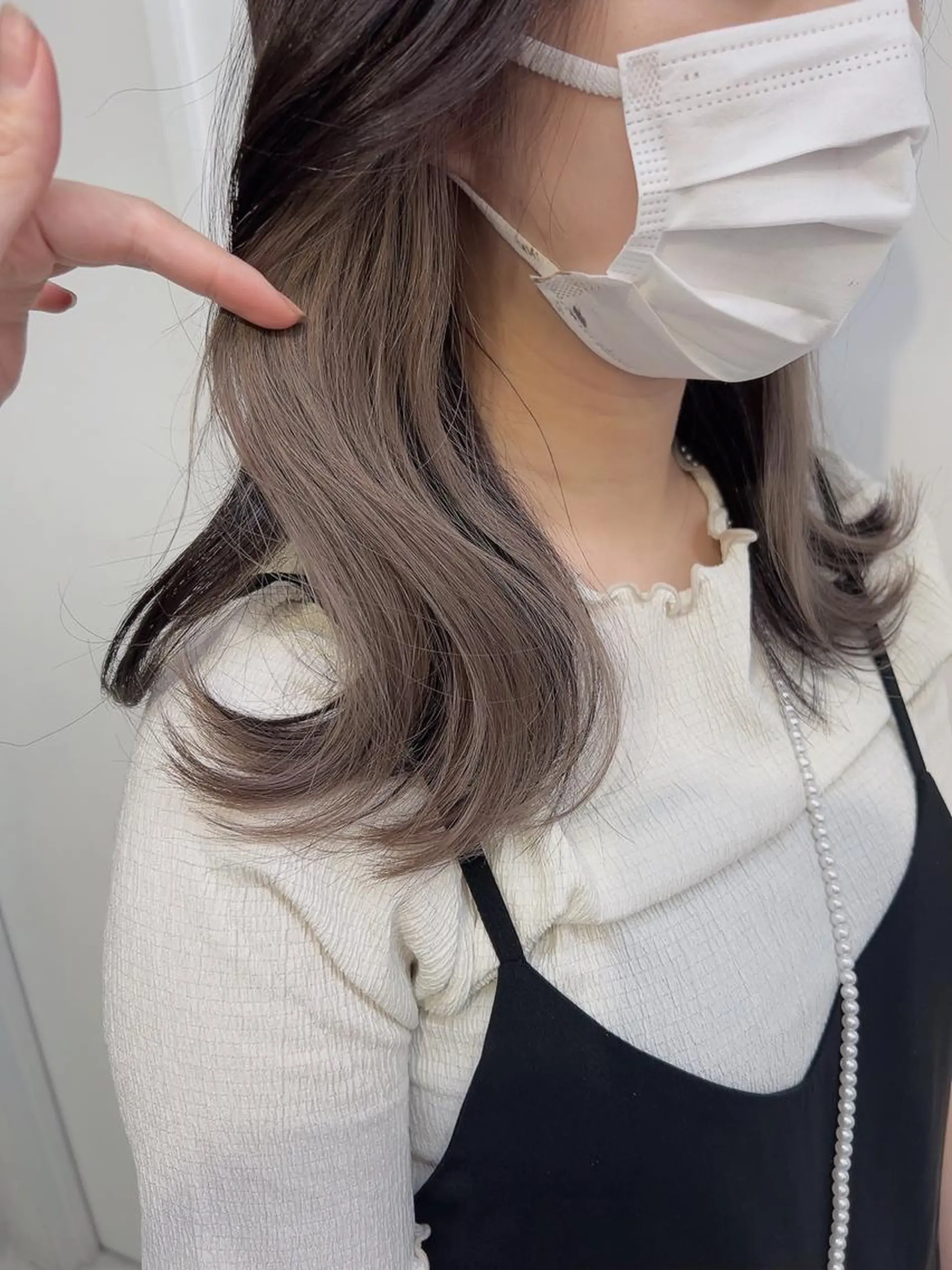 ロング カラー ベージュカラー グレージュ ヘアカラー トリートメント ヘッドスパ ヘアセット 🥞ベージュ系カラー 【すずきりほ】🥞のヘアスタイル