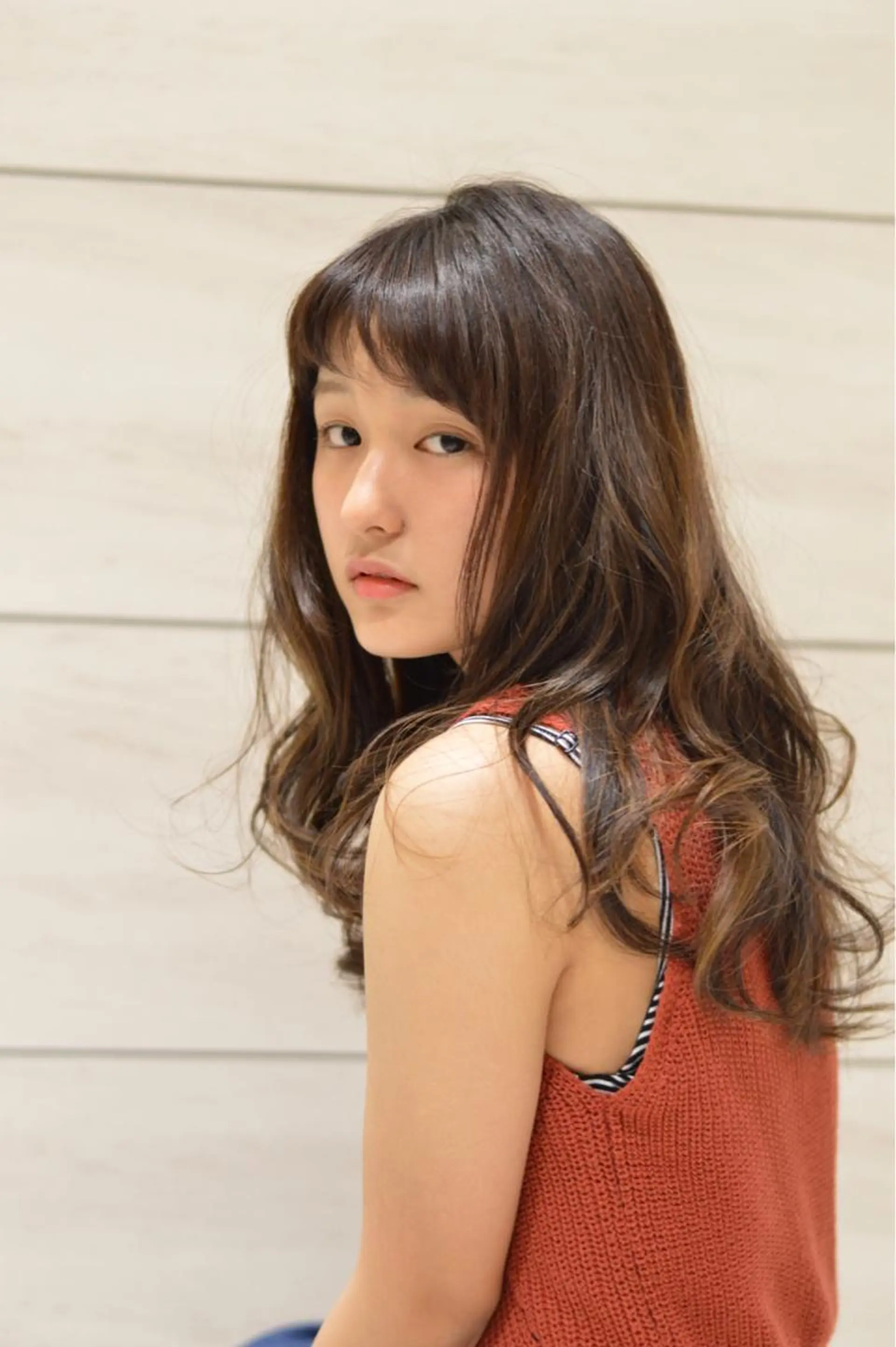 ロング カラー パーマ テラモト カズヨシのヘアスタイル