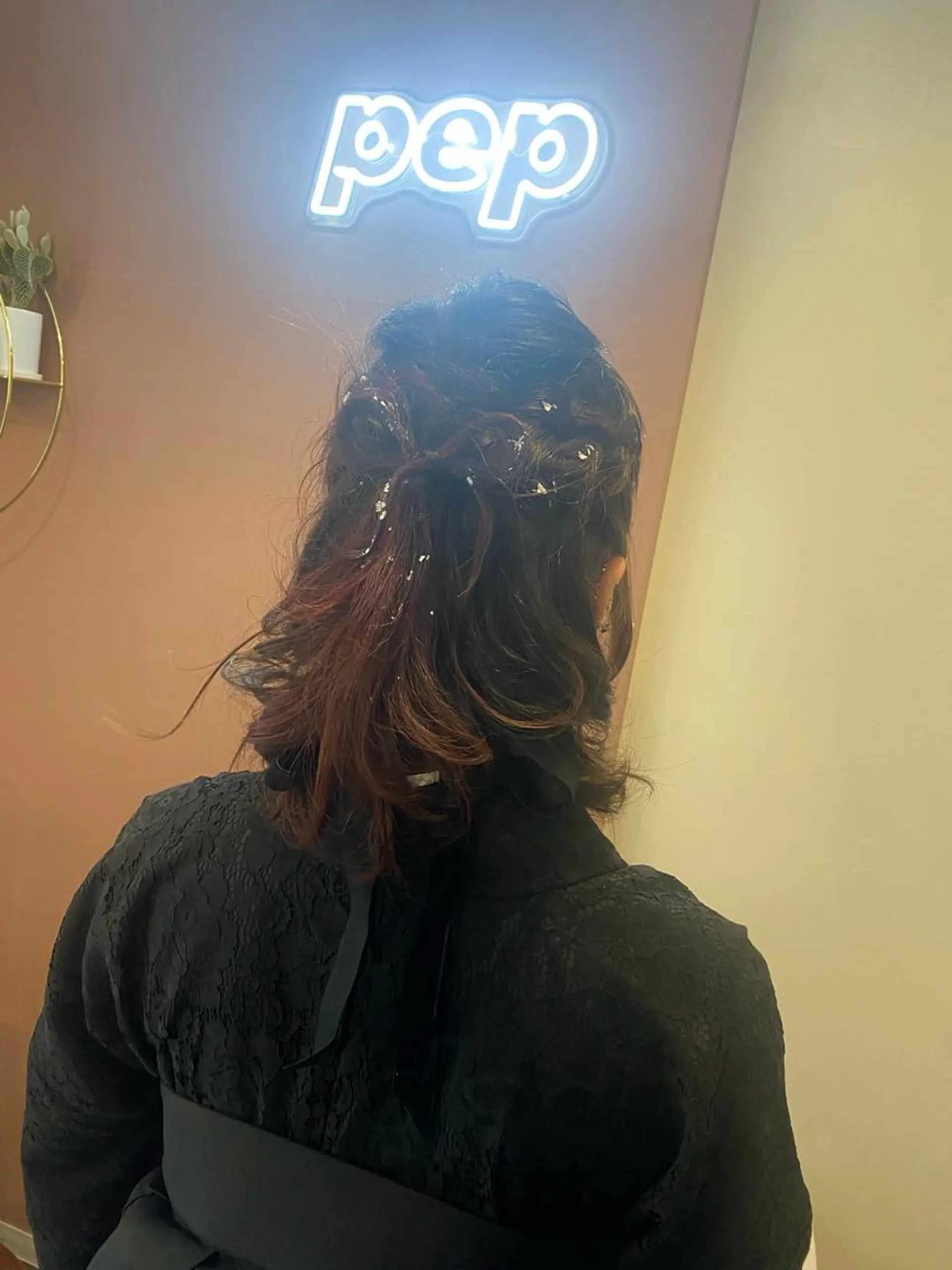 ミディアム ヘアアレンジ ハーフアップ ヘアセット pep所属・pep natsumiのヘアスタイル