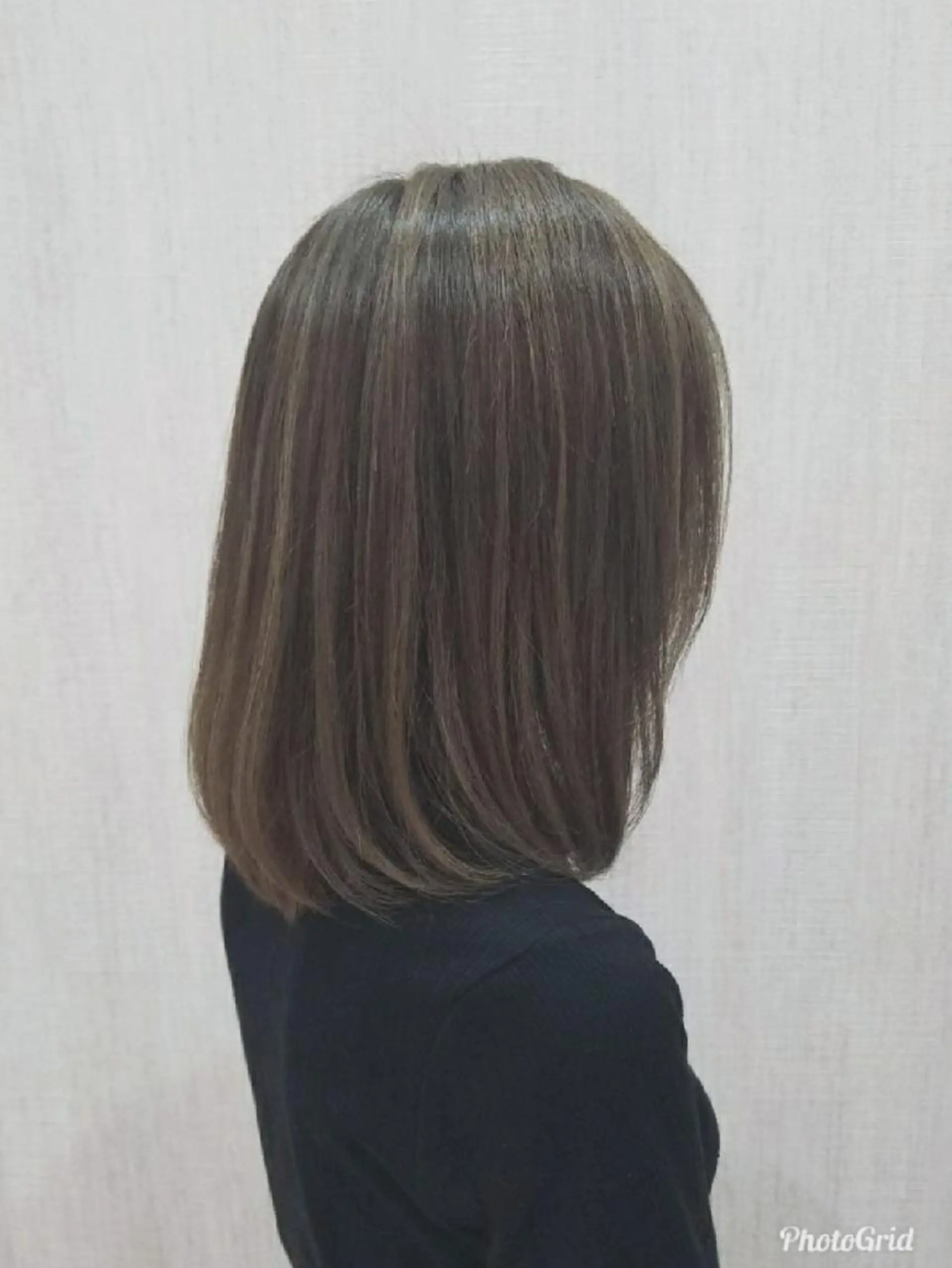 ミディアム ボブ ハイライト ヘアカラー 顔周りレイヤーカット 髪質改善代表西村功平のヘアスタイル