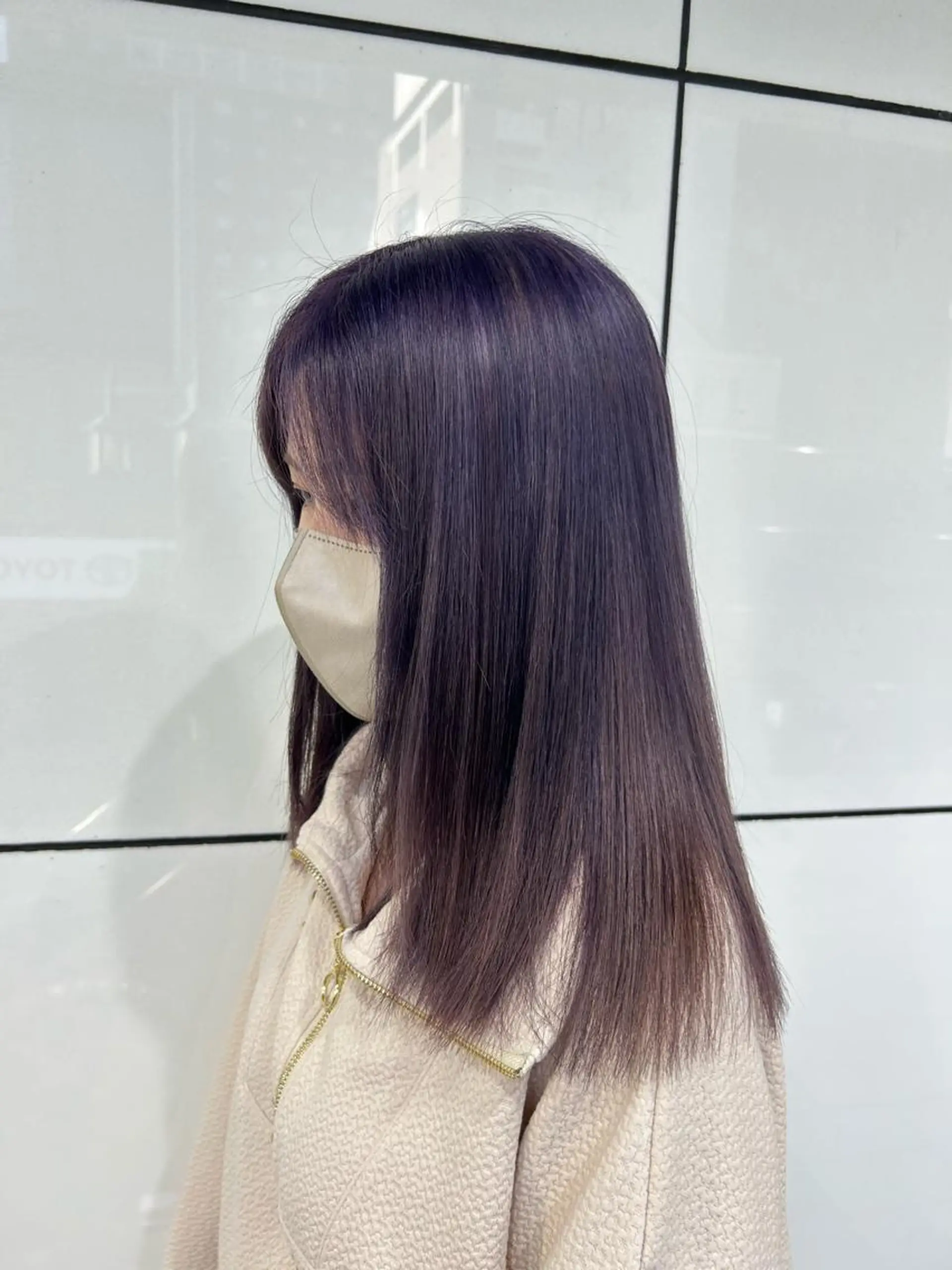 セミロング カラー ブリーチ ケアブリーチ 透明感カラー デザインカラー ダブルカラー ヘアカラー トリートメント メンズ特化/マツエク AYAKA🌙のヘアスタイル