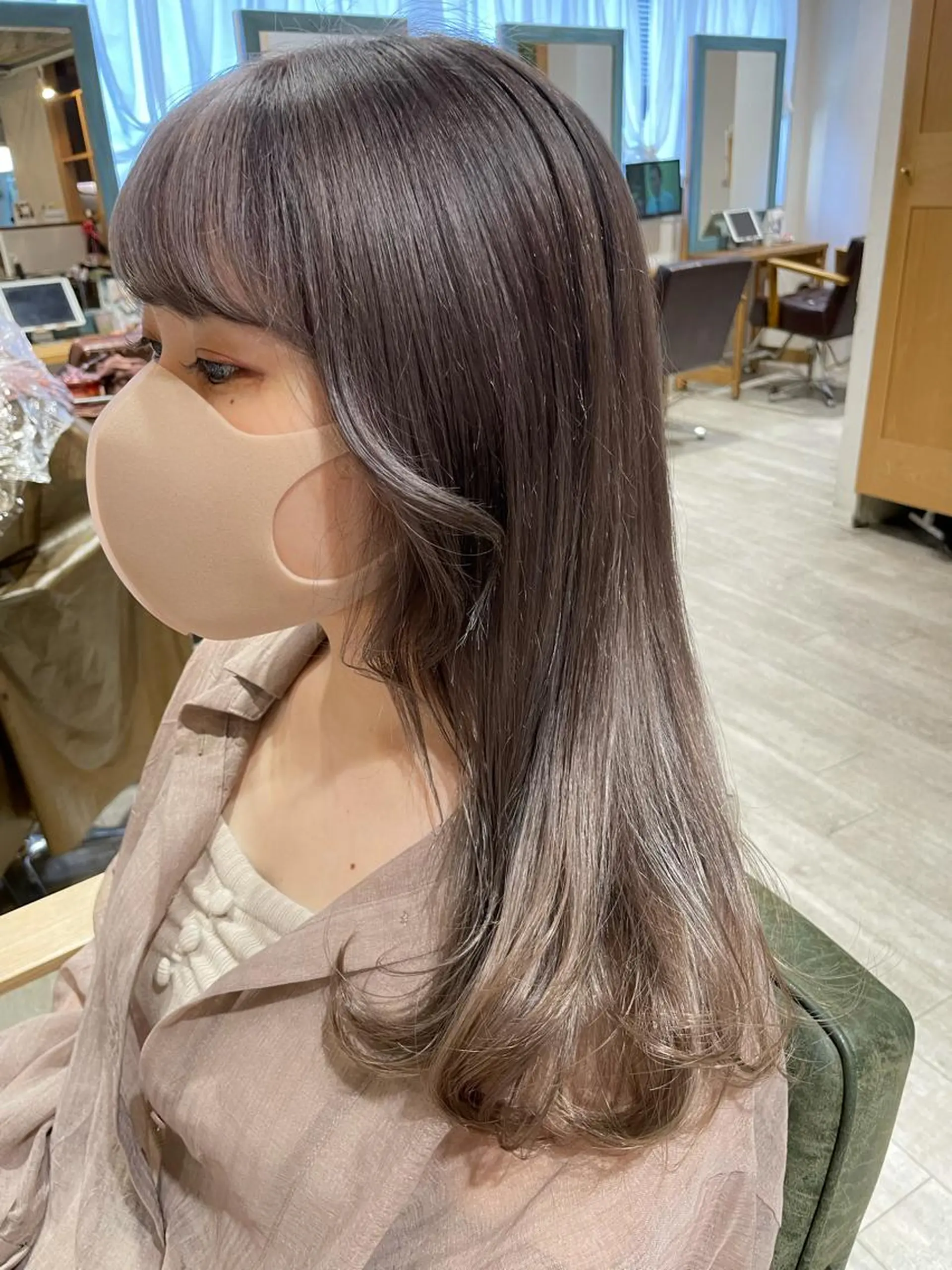 セミロング カラー ブリーチ ケアブリーチ ダブルカラー ダブルカラー🎀池袋 RUKAのヘアスタイル