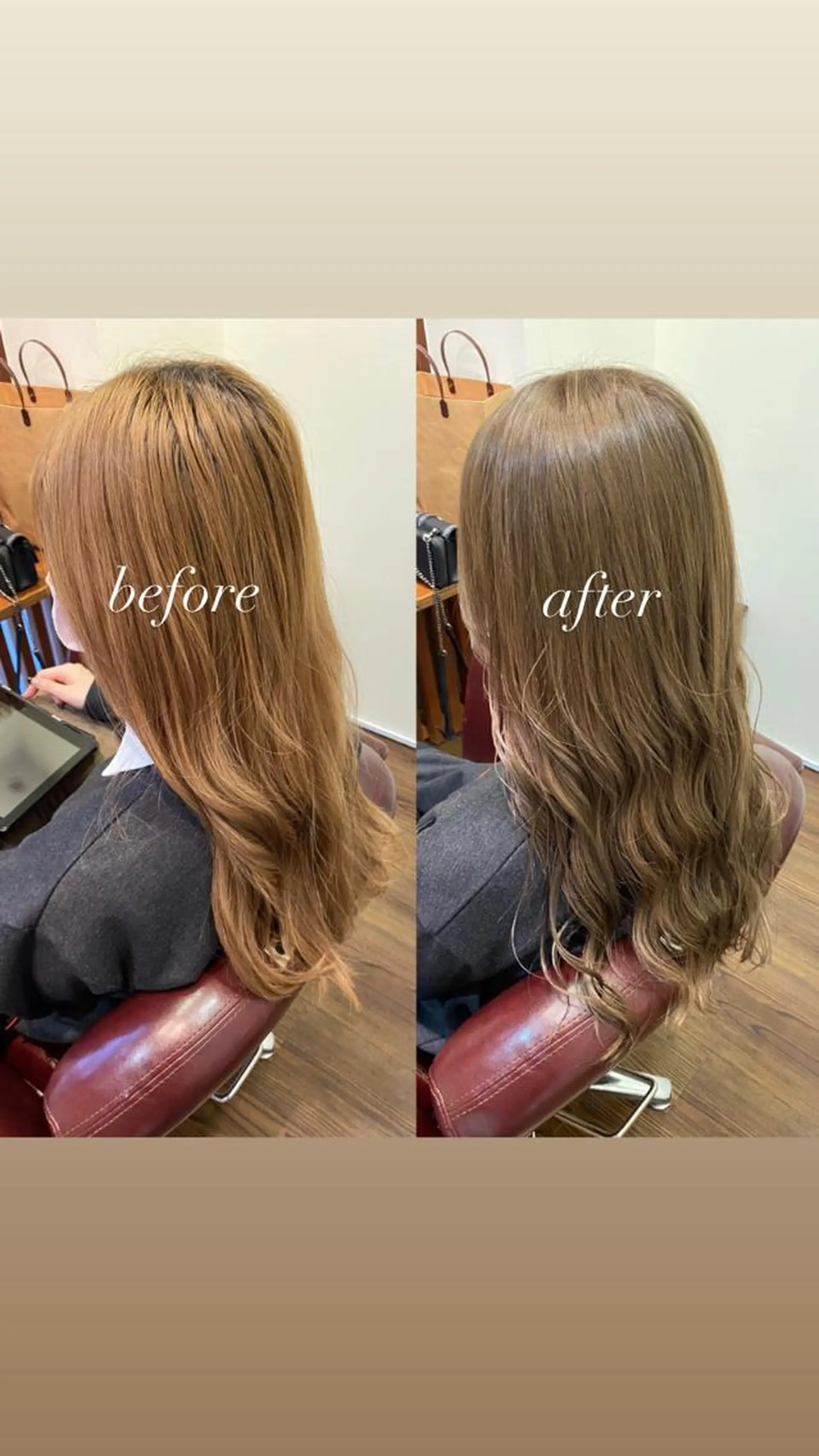 ロング カラー アッシュ ベージュカラー LandS  barber &beauty所属・髪質改善特化 長澤友哉のヘアスタイル