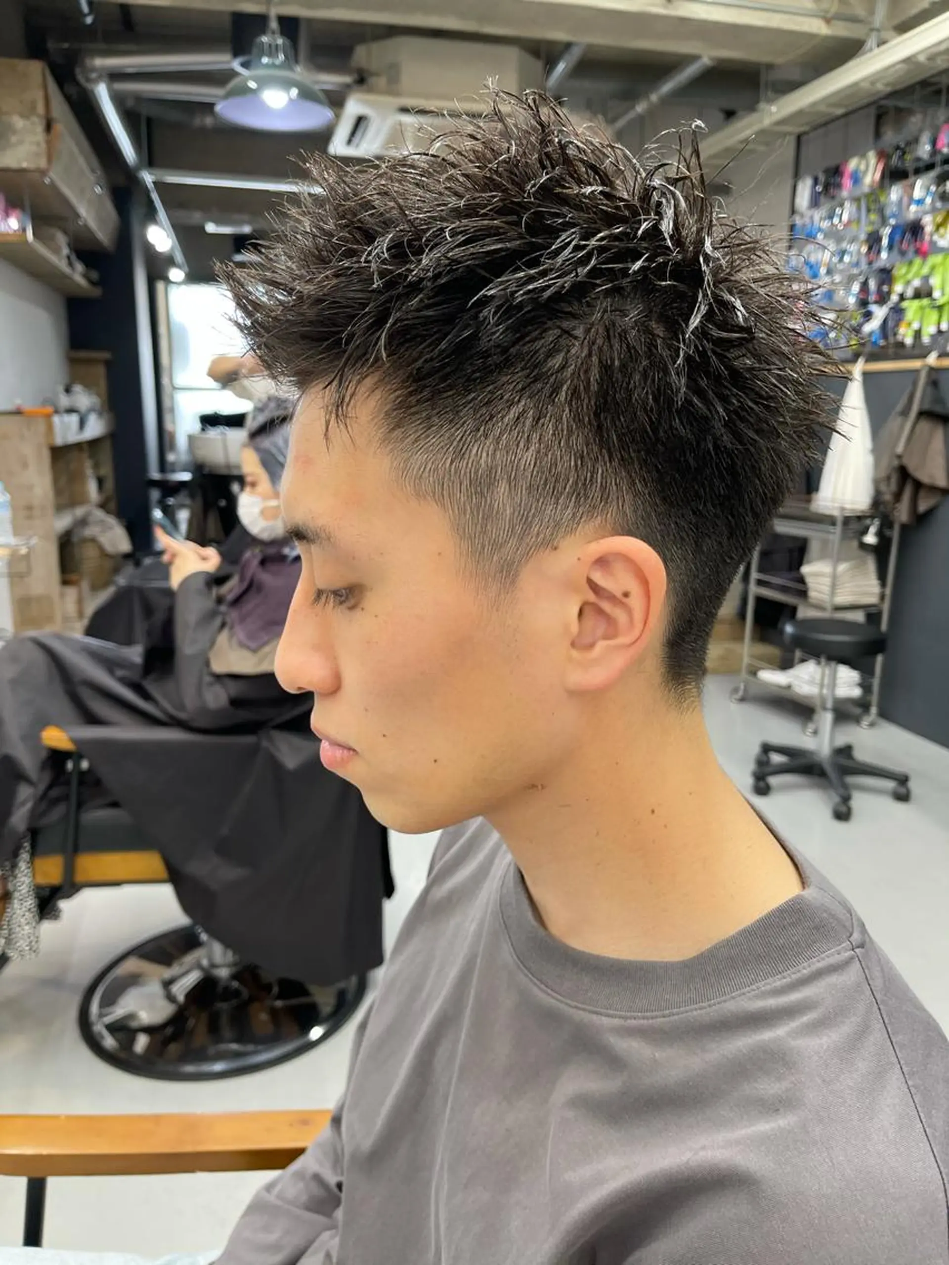 メンズ カット 森本裕/オーナー/ スパイラルパーマのヘアスタイル