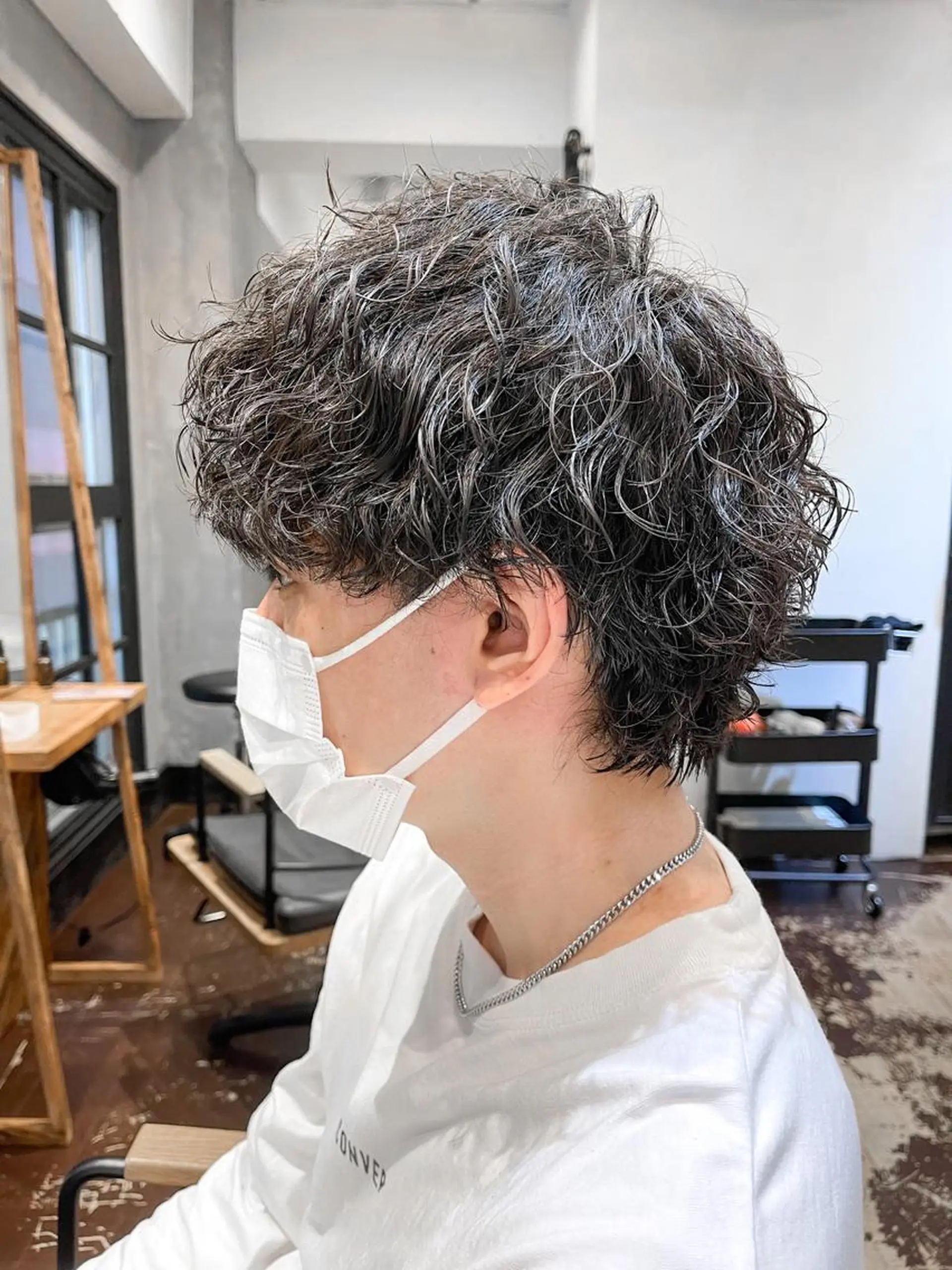 ショート パーマ メンズ メンズパーマ ツイストスパイラルパーマ スパイラルパーマ カット パーマ トリートメント ヘアセット lana hair 新宿 髪質改善トリートメント 新宿三丁目所属・新宿メンズパーマ TAKE曲がる縮毛のヘアスタイル