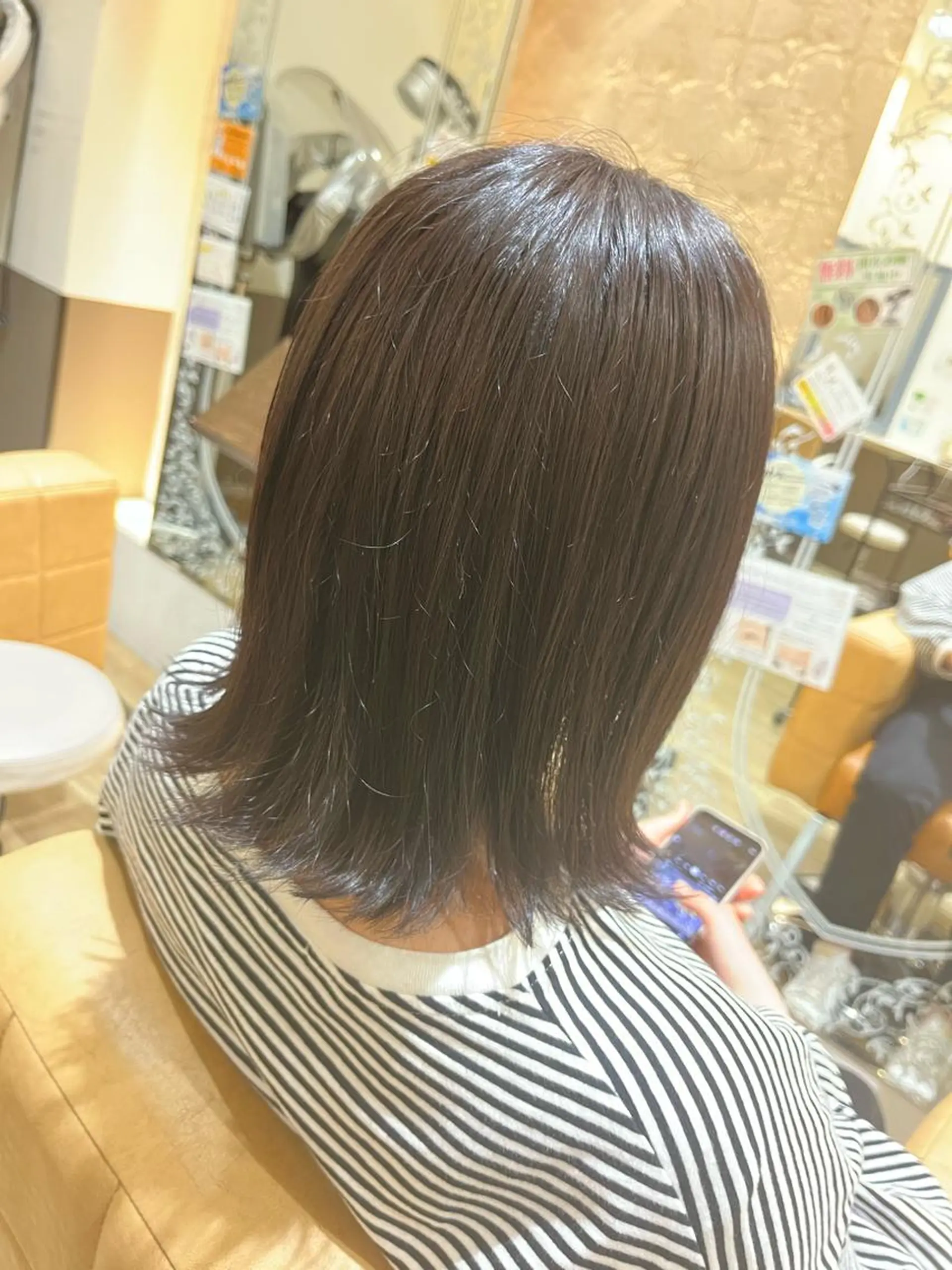 ミディアム カラー ヘアアレンジ 桑原 りゆのヘアスタイル