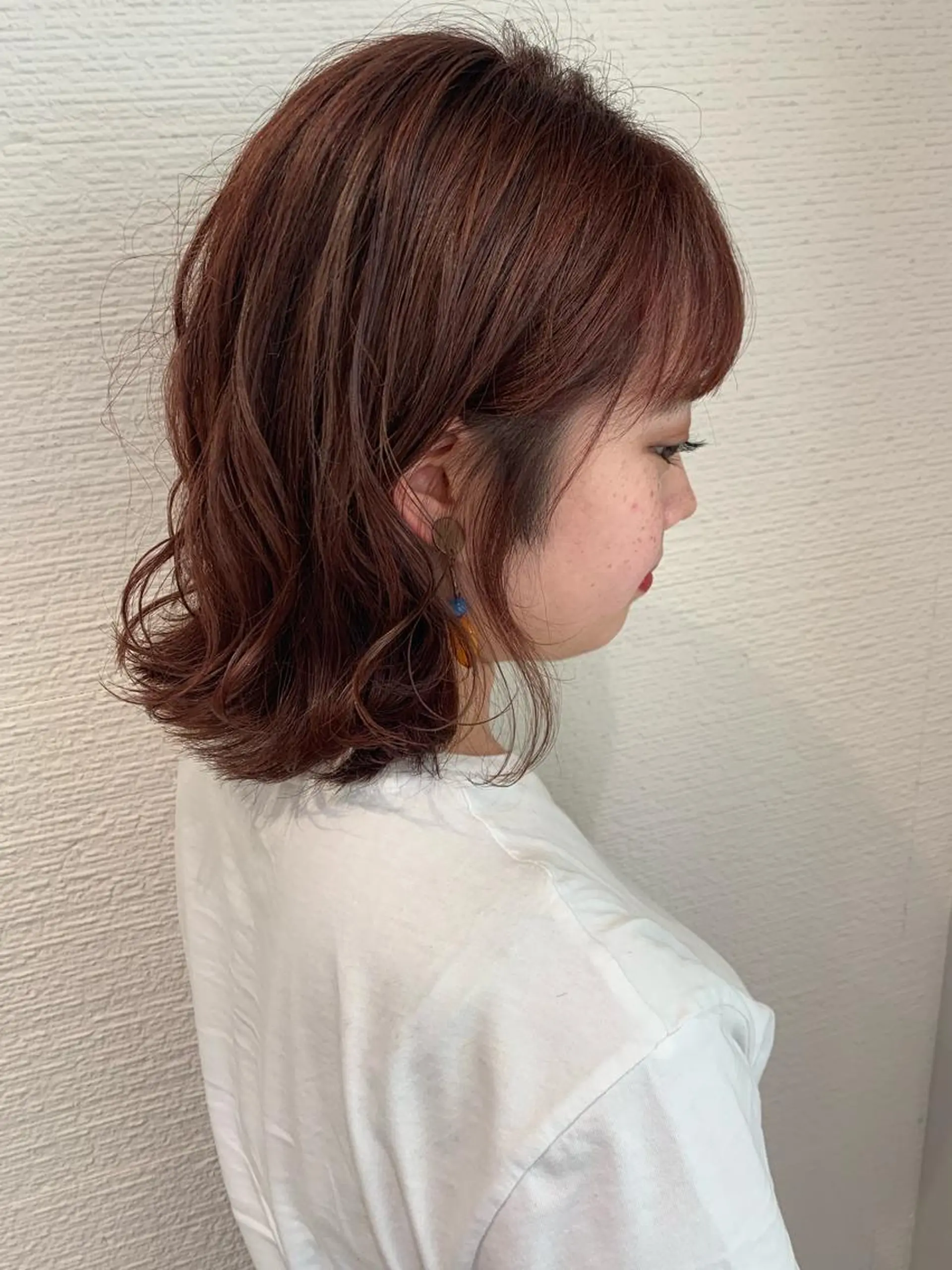 ミディアム カラー ブラウンカラー 韓国ヘア/耳ツボジュ エリー♡ayumuのヘアスタイル