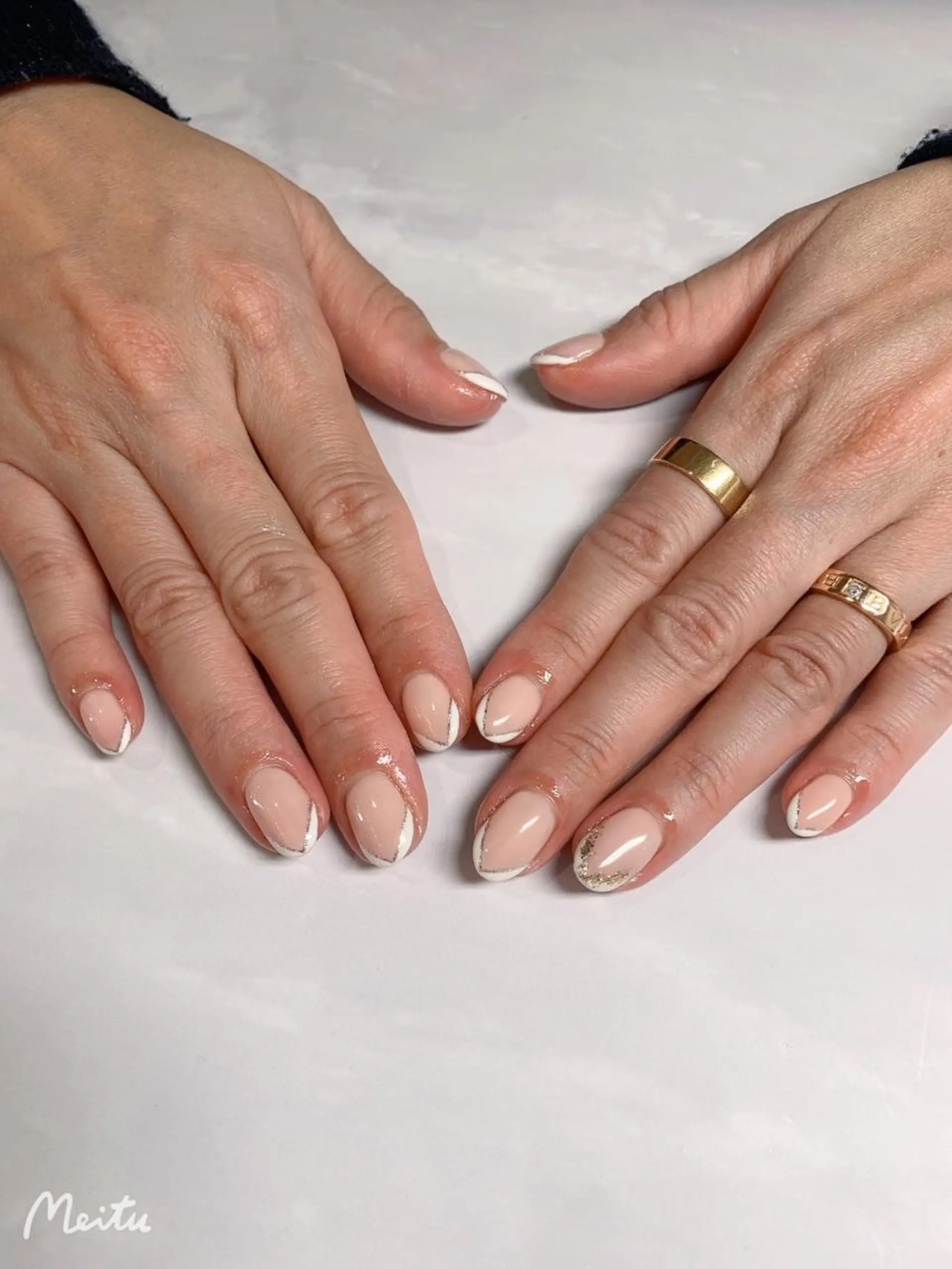 ネイル フレンチネイル ハンドネイル nail atelier  new moon所属・森 貴子のネイルデザイン