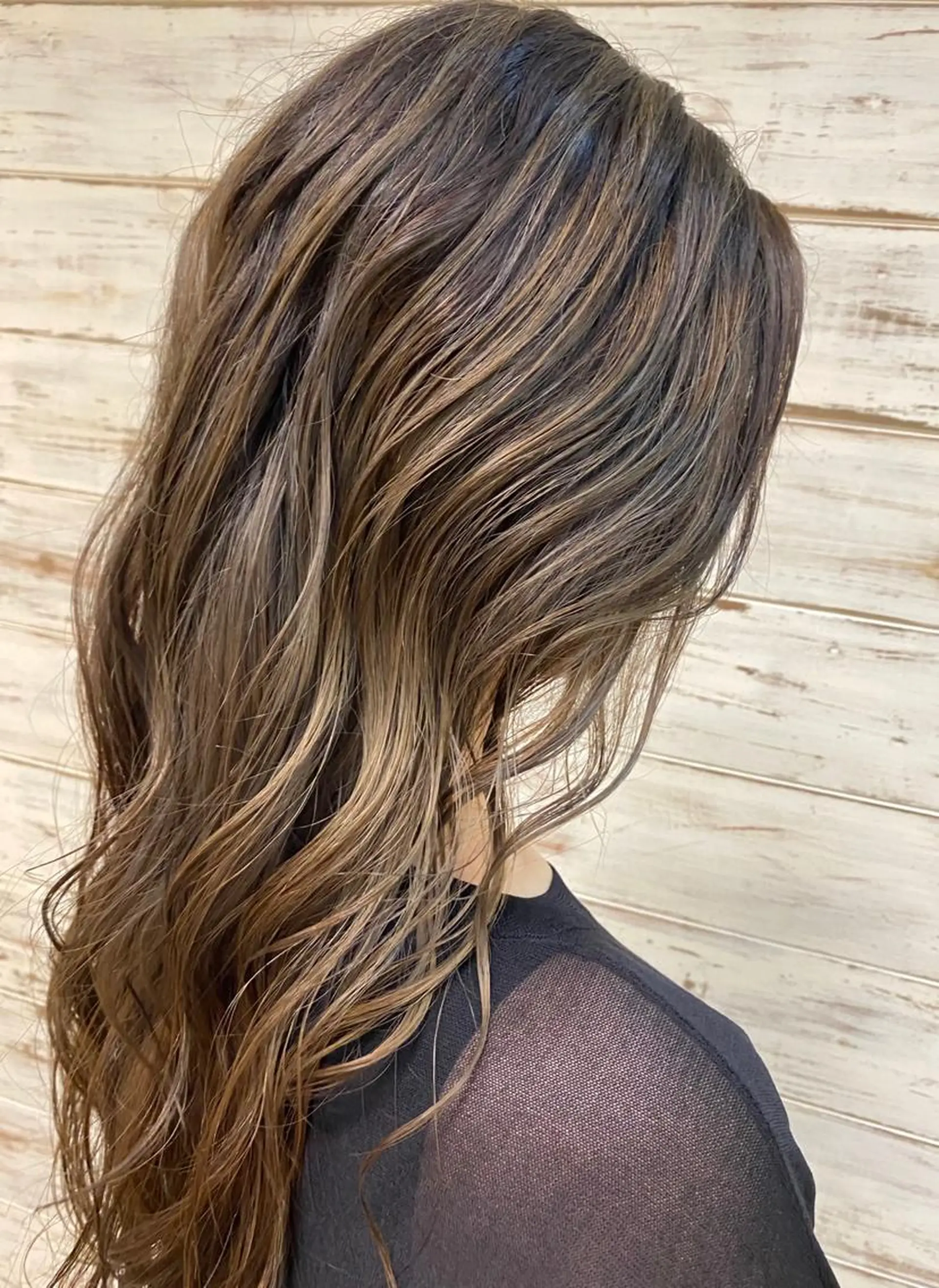 ロング カラー ハイライトカラー ハイライト カット ヘアカラー トリートメント 日比 貴大/ minim hairのヘアスタイル