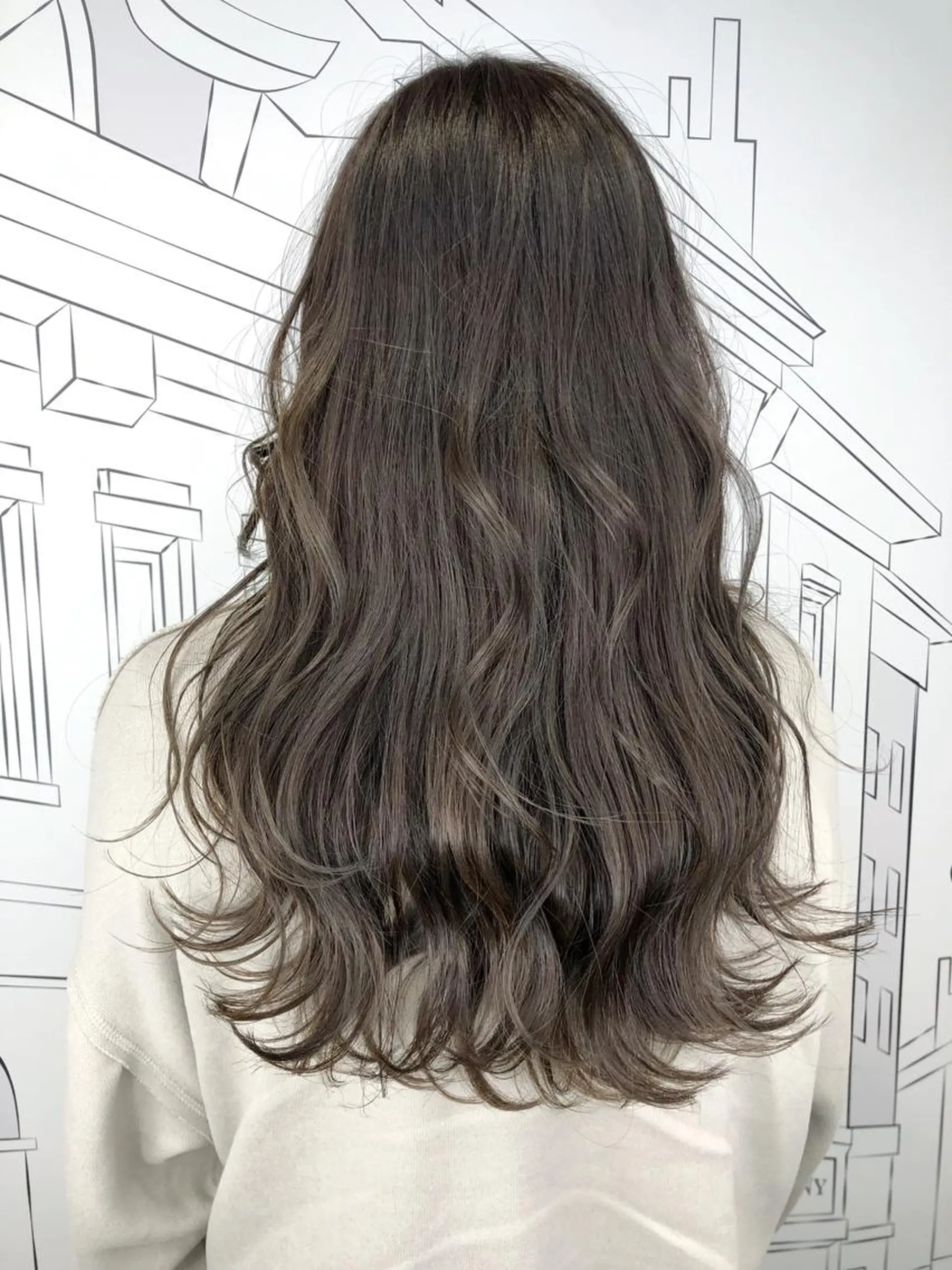 セミロング カラー グレージュ イルミナカラー レイヤー⭐️カラー ⭐️平川雅史のヘアスタイル