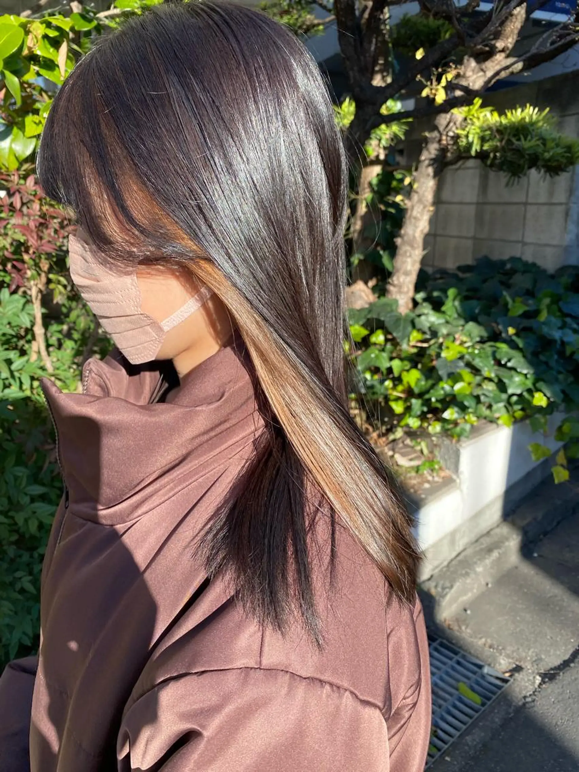 セミロング カラー お任せヘア☘️☘️ 及川渚のヘアスタイル