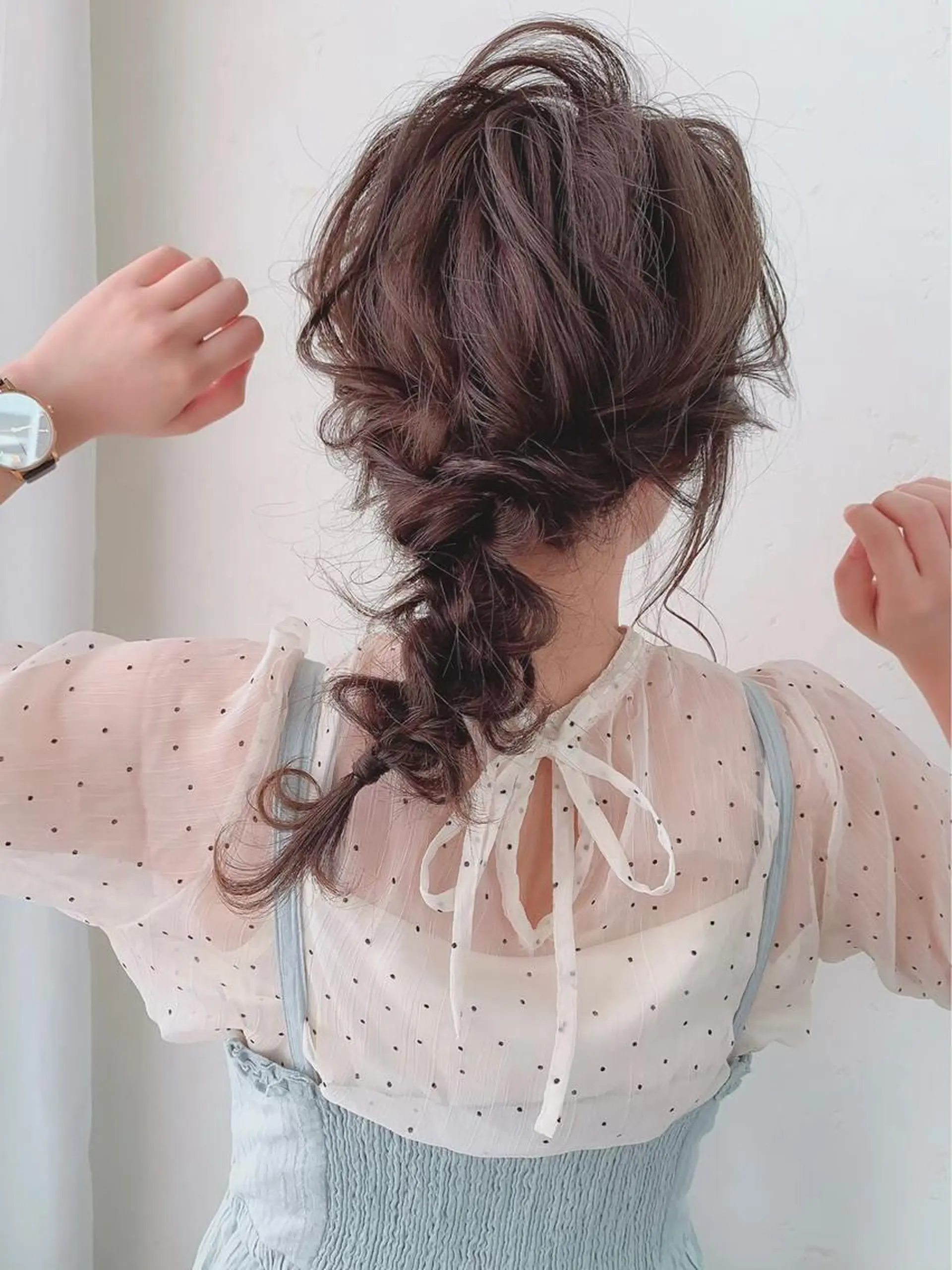 セミロング ヘアアレンジ Luxbe hakataのヘアスタイル