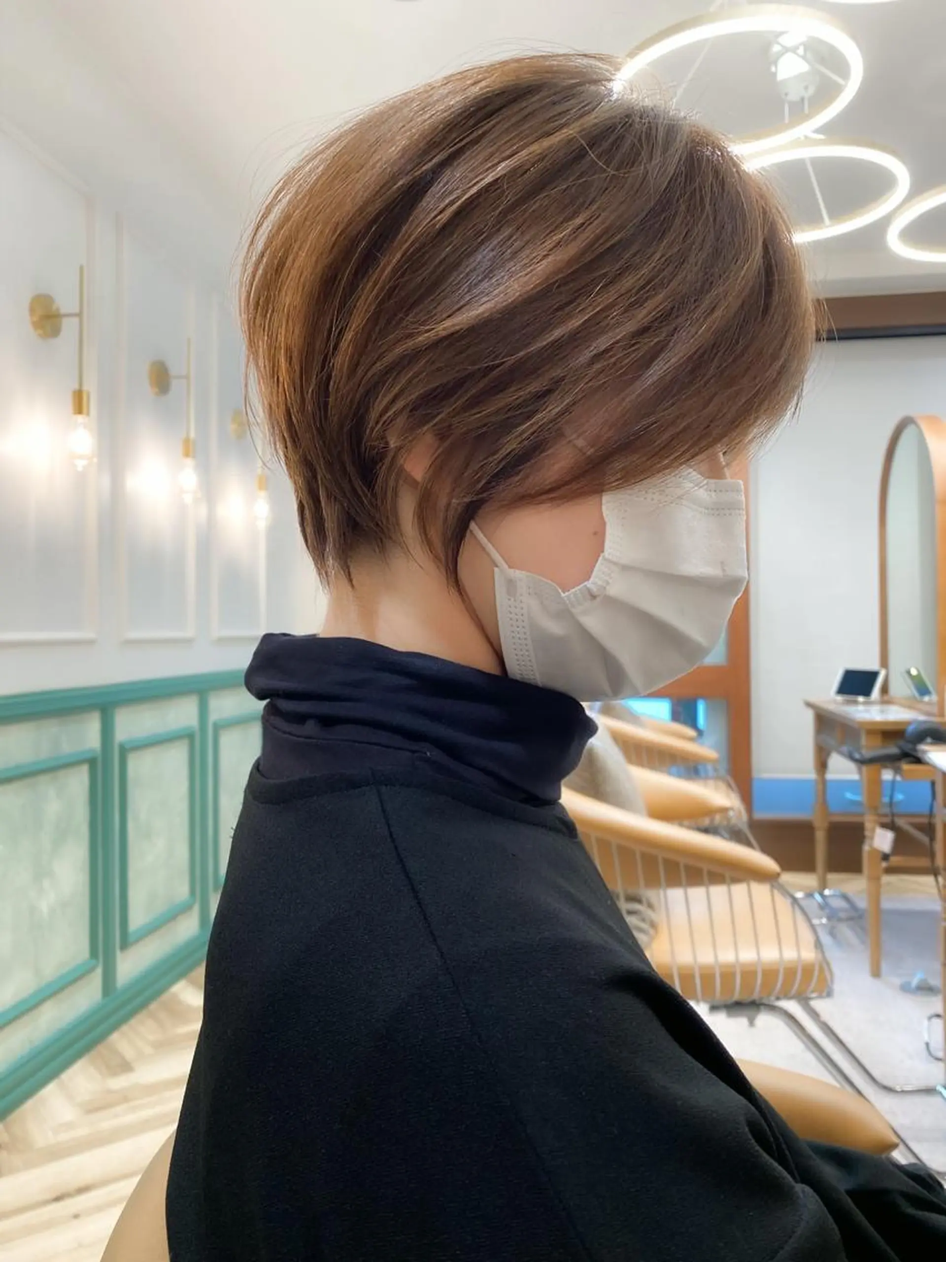 ショート カラー ショートボブ ボブ ショートヘア カット ヘアカラー トリートメント ショート ショートボブ斉藤航人のヘアスタイル