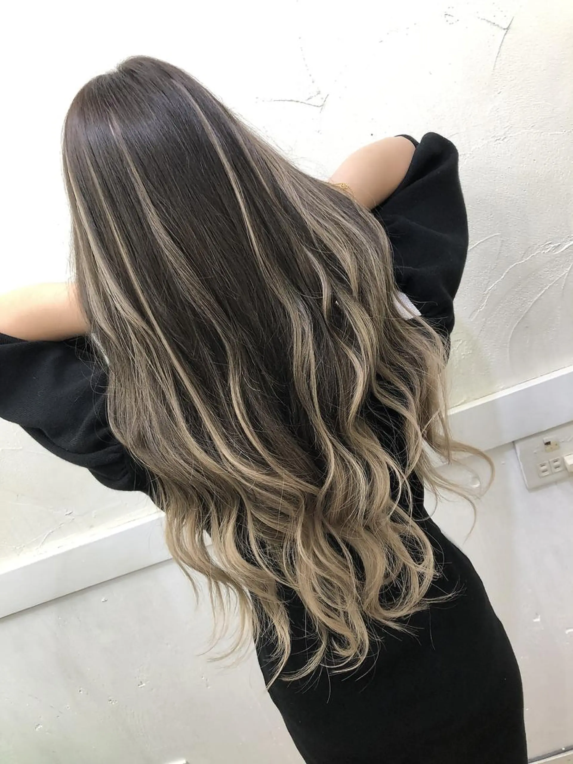 ロング カラー レイヤーカットモデル ショートカット/颯大のヘアスタイル