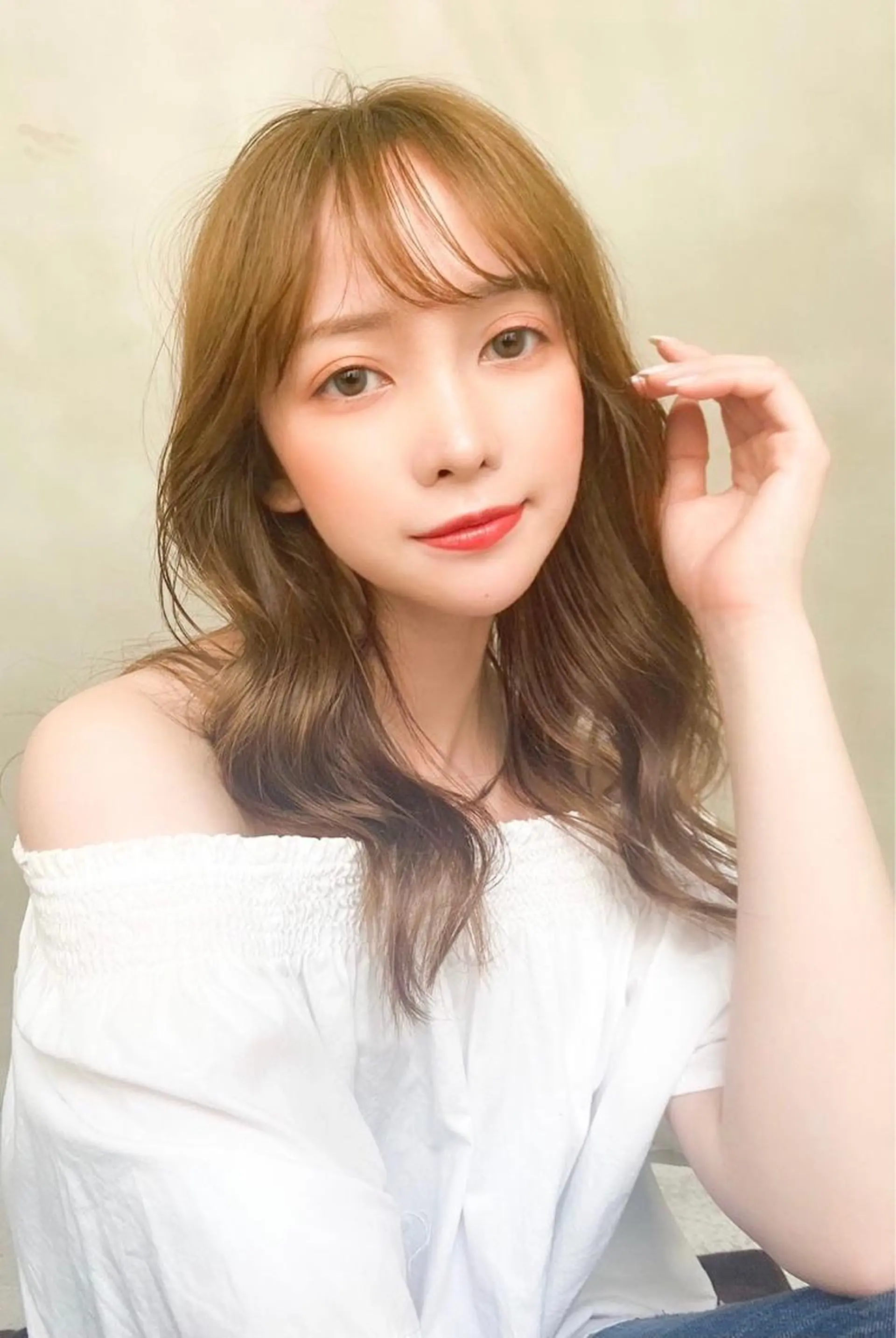 セミロング カラー パーマ ヘアアレンジ メンズ キッズ ネイル マツエク・マツパ ベージュカラー ミルクティーベージュ カット ヘアカラー トリートメント ヘアセット 韓国ヘア🫧 KAZUTOのヘアスタイル