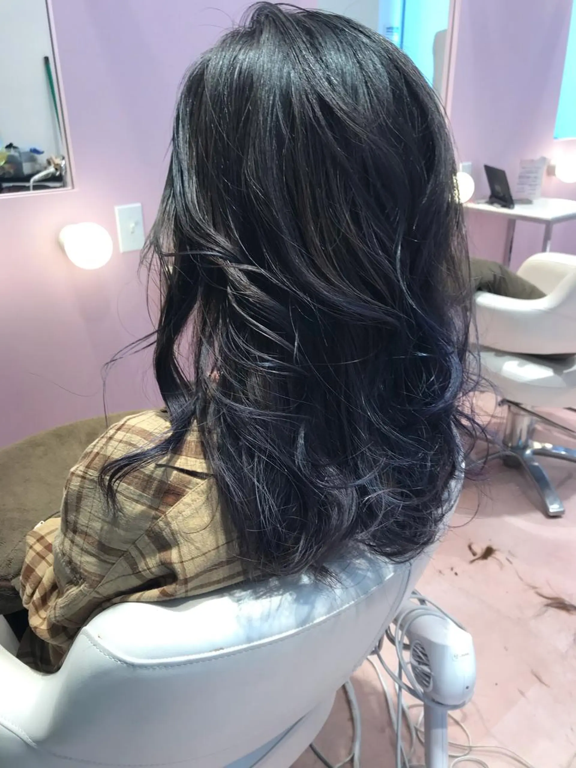 セミロング アッシュ 所渉/韓国レイヤー /ウルフカットのヘアスタイル