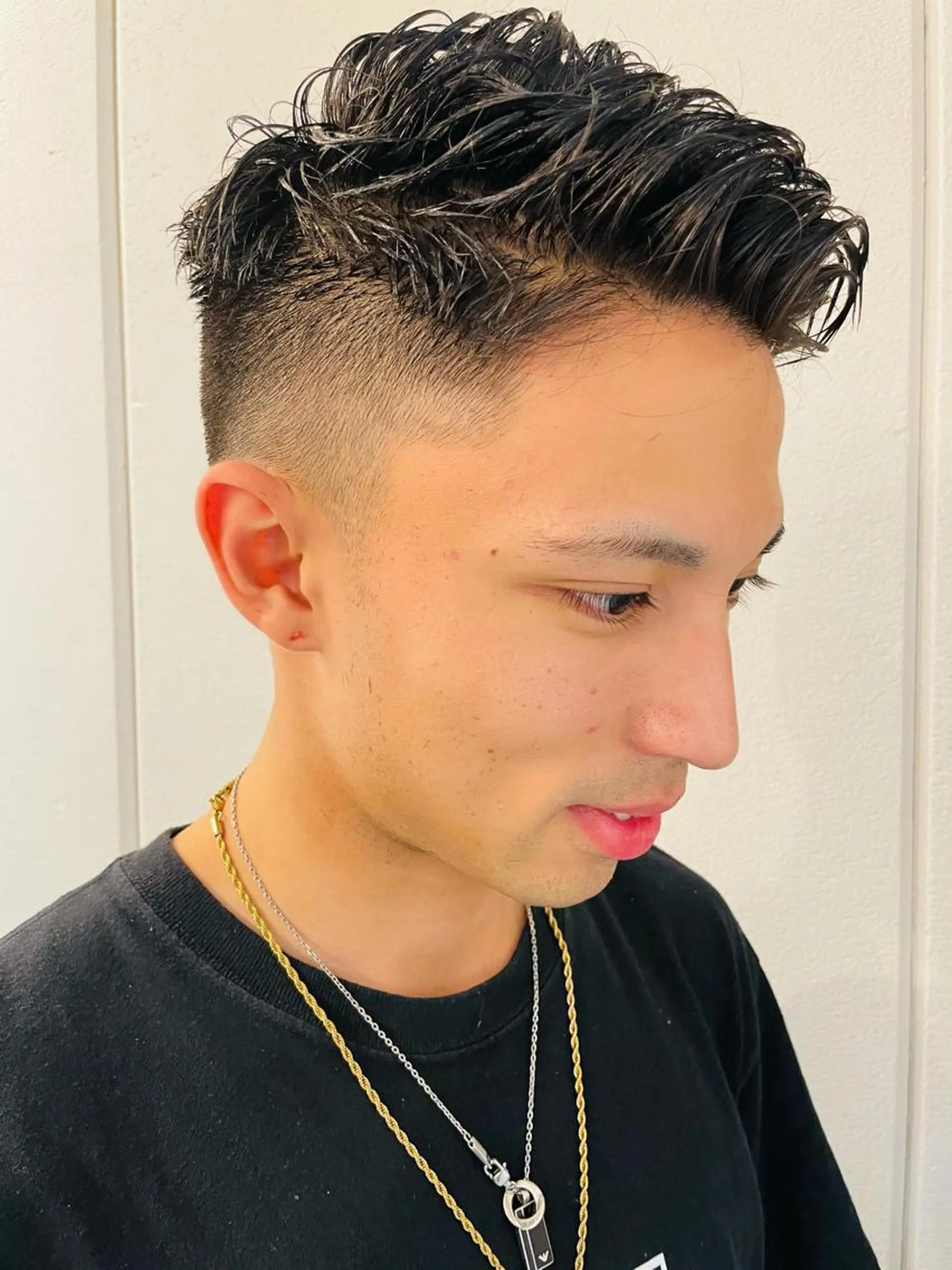 ショート メンズ カット レイヤー　べージュ 白石研太のヘアスタイル