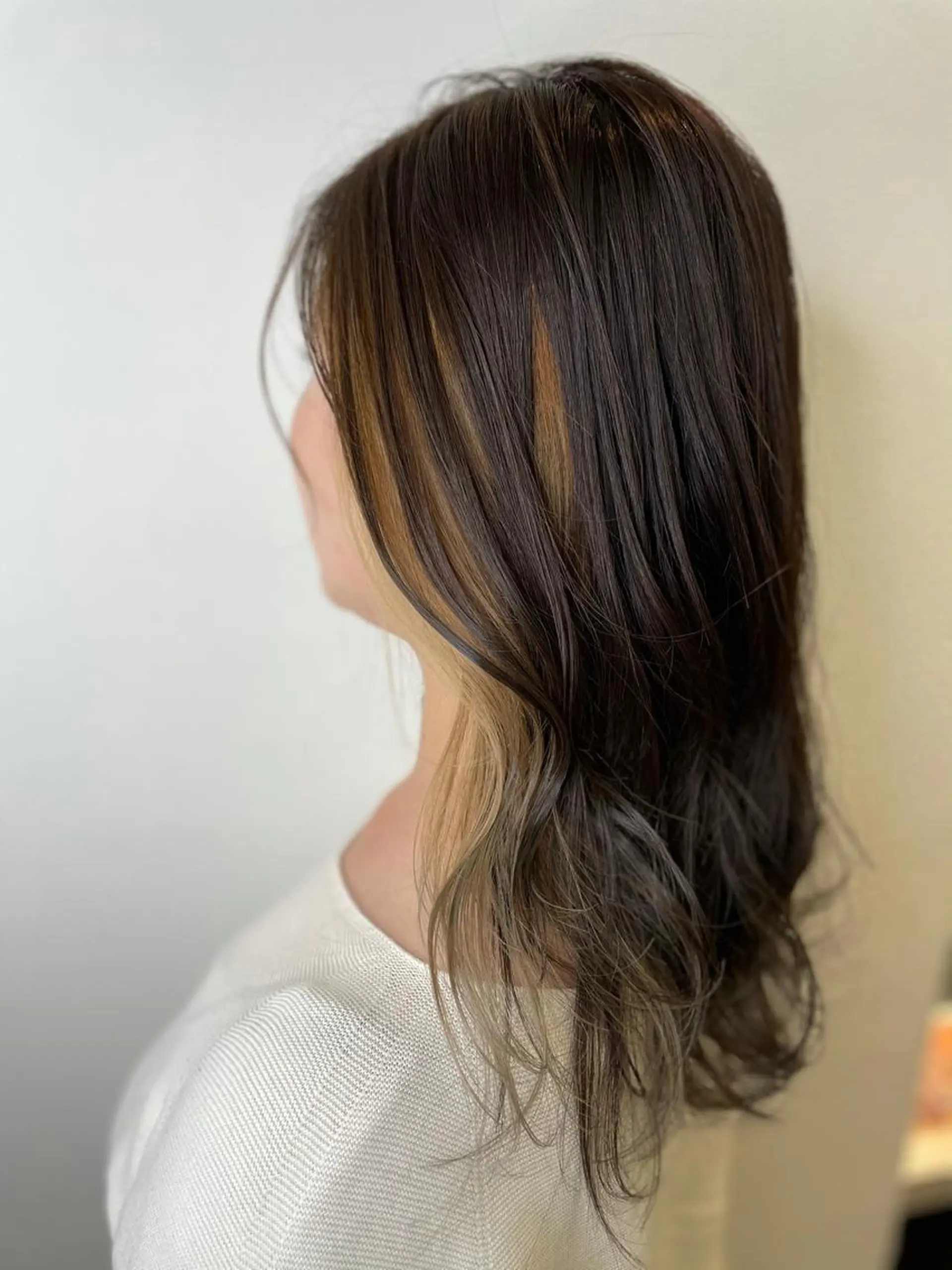 ロング カラー インナーカラー カット ヘアカラー トリートメント IORI #韓国ヘア#髪質改善のヘアスタイル