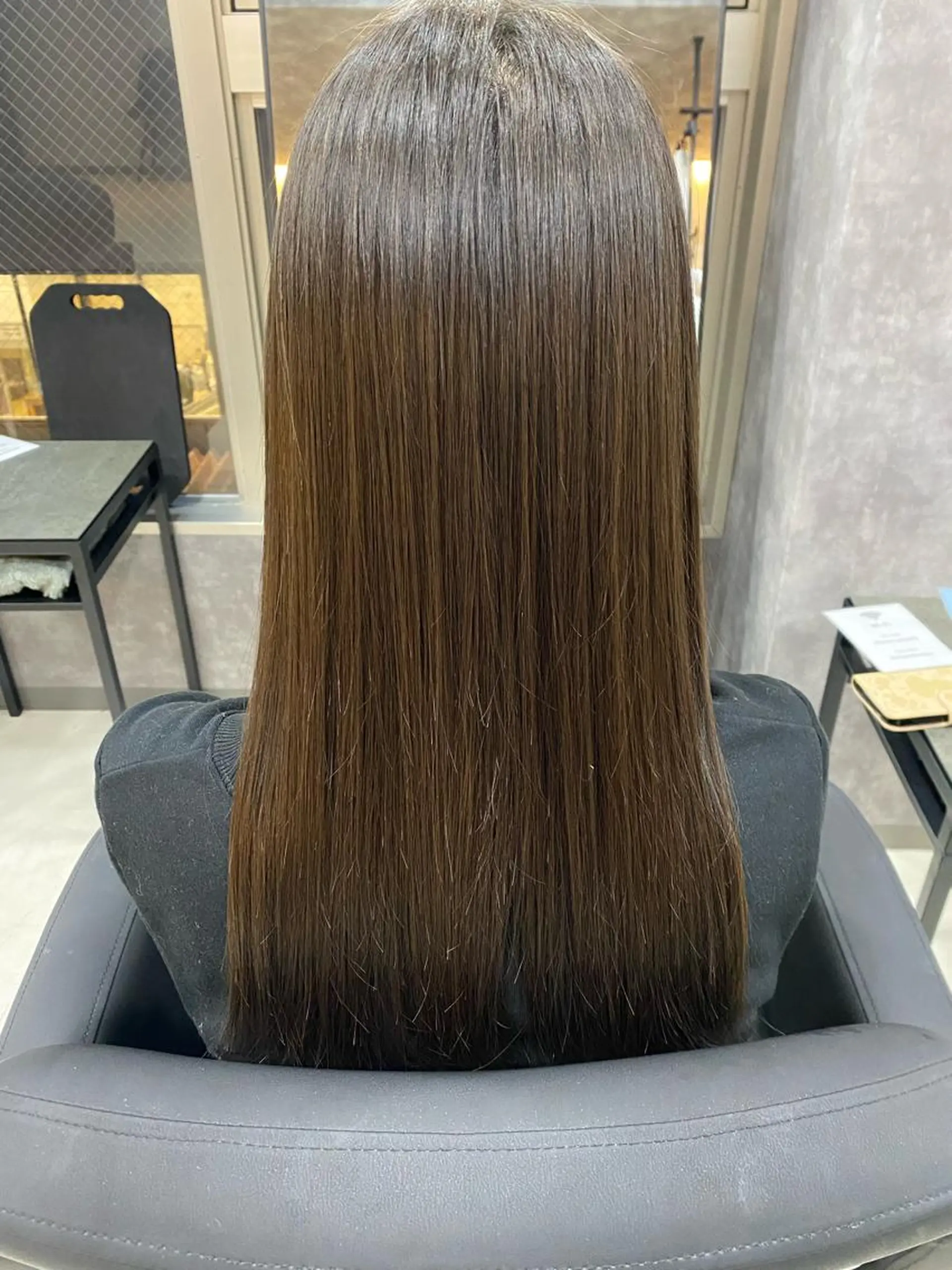 ロング 縮毛矯正 まつ毛パーマ専門 茉里のヘアスタイル