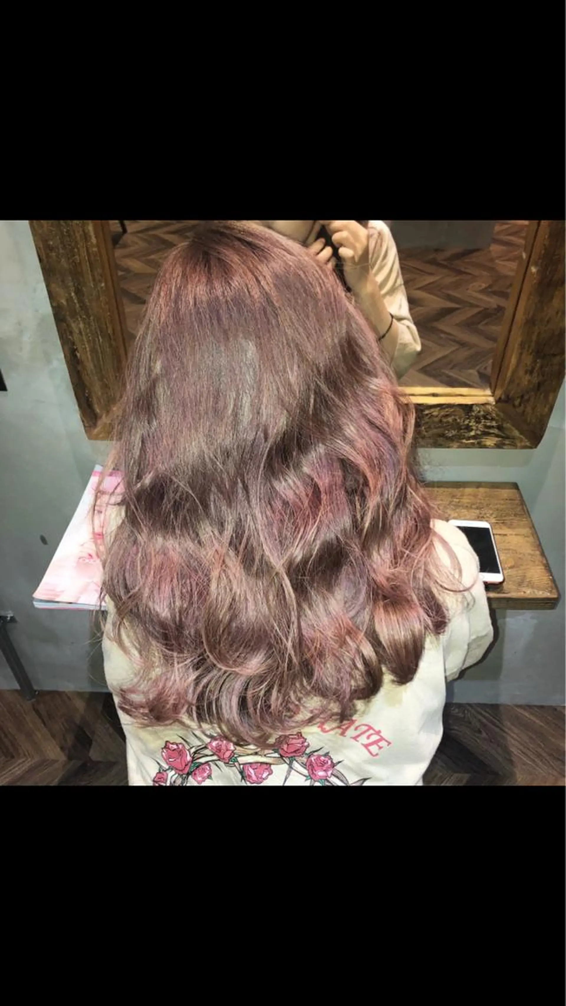 セミロング カラー ヘアアレンジ ベージュカラー ピンクカラー ピンクベージュ マホ/日吉/髪質改善 /レイヤー/ガーリーのヘアスタイル