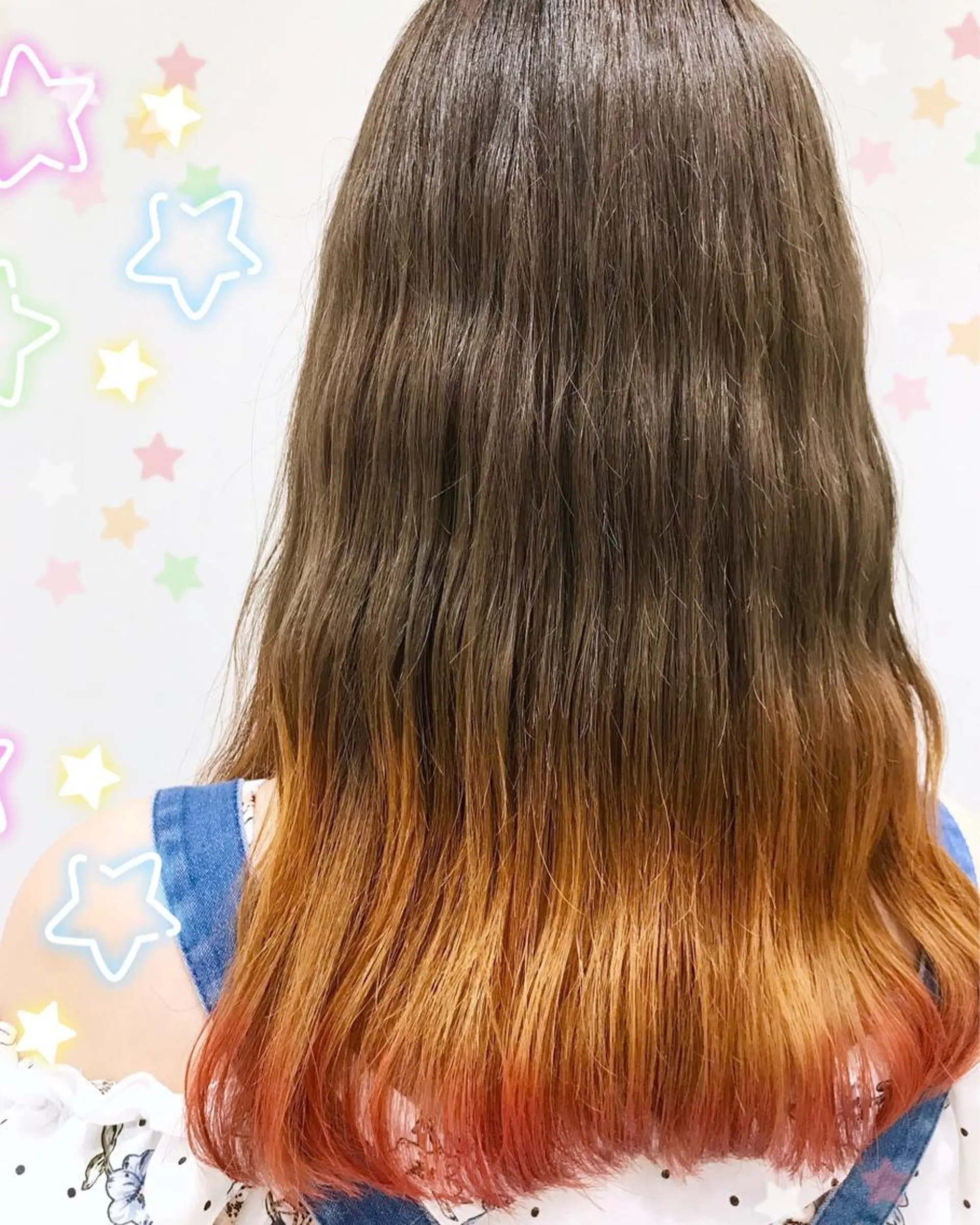 セミロング カラー オレンジ トリートメント EMANON新宿東口所属・新宿駅近♡ ♡個室♡三都季🌜のヘアスタイル