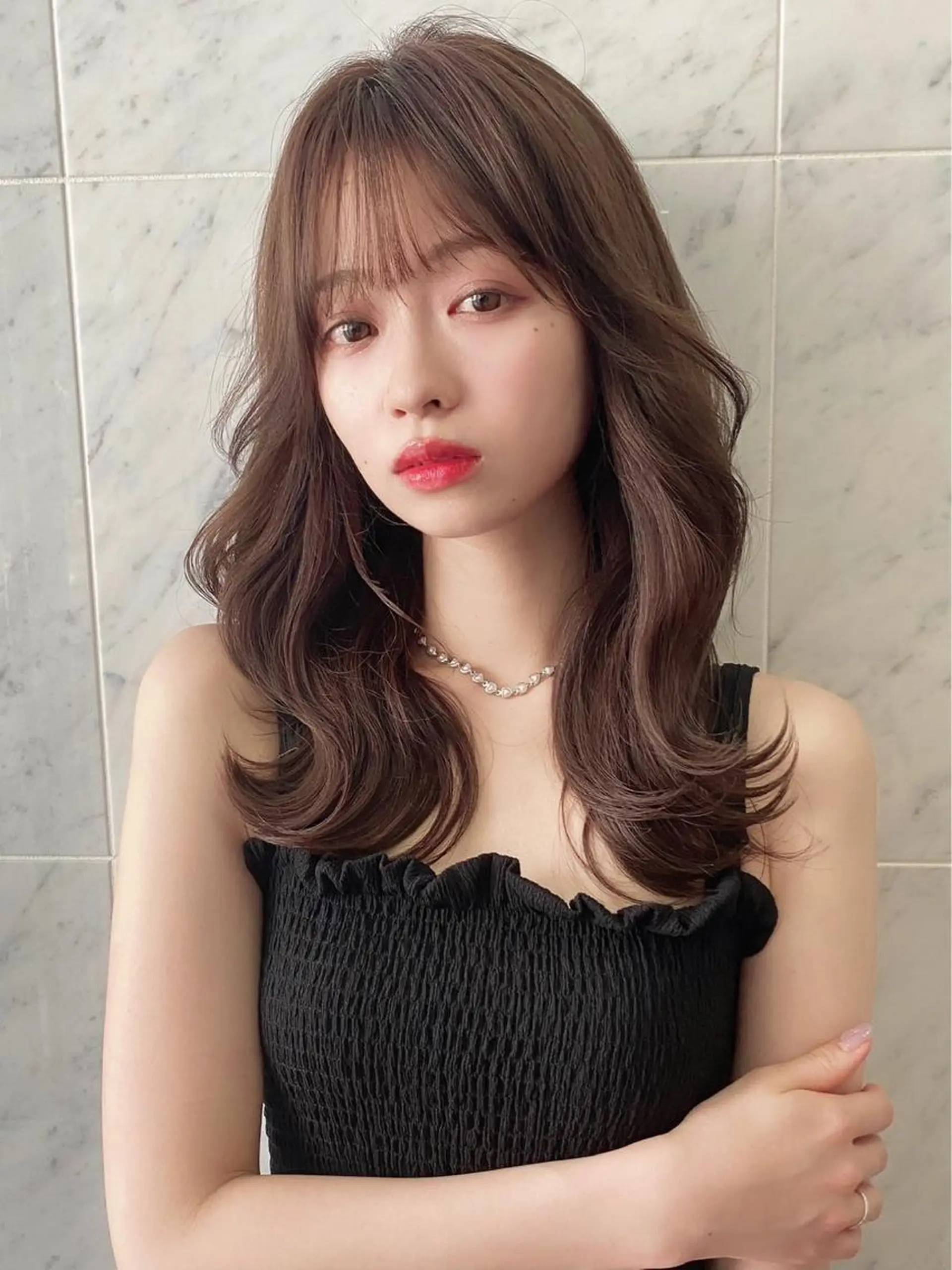 セミロング カラー バレイヤージュ ブリーチ ケアブリーチ ダブルカラー グラデーションカラー カット ヘアカラー トリートメント ミルクティー 特化🌈渡辺隼也のヘアスタイル