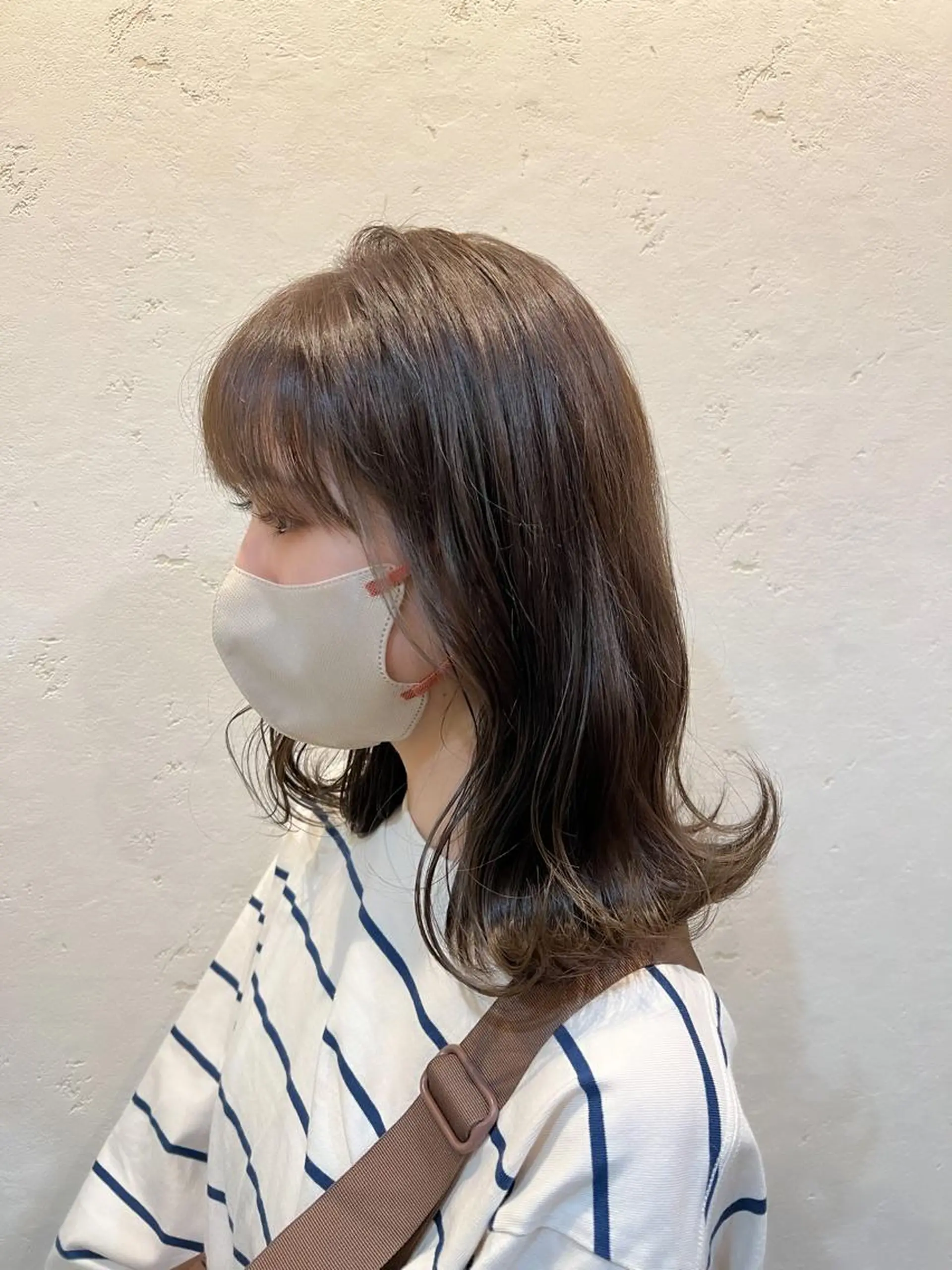 ロング カラー グレージュ ラベンダーカラー ラベンダーグレージュ ラベンダーグレー カット ヘアカラー 工藤 梨花のヘアスタイル