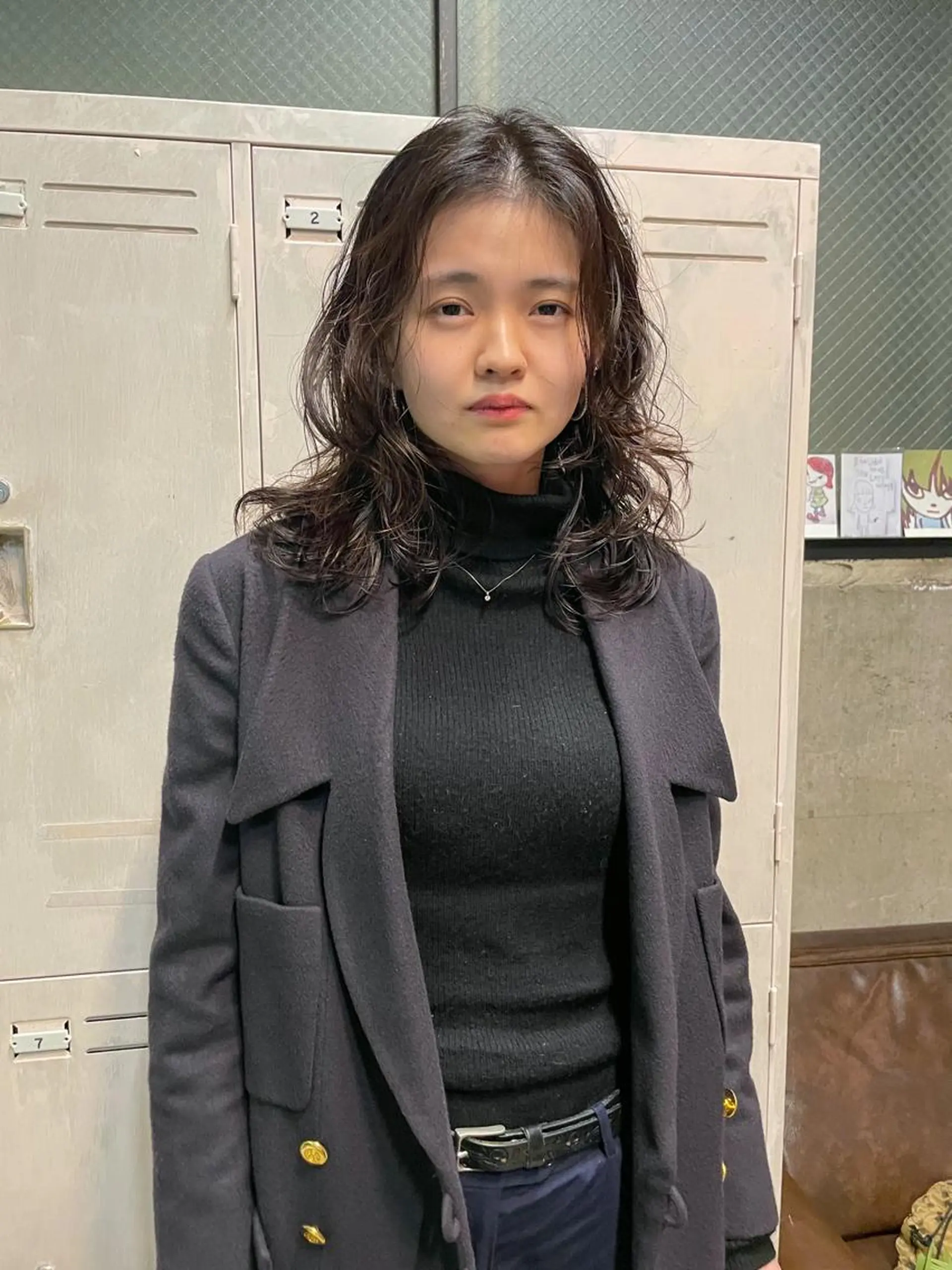 ミディアム パーマ パーマ/レイヤー 岩山丈一郎のヘアスタイル