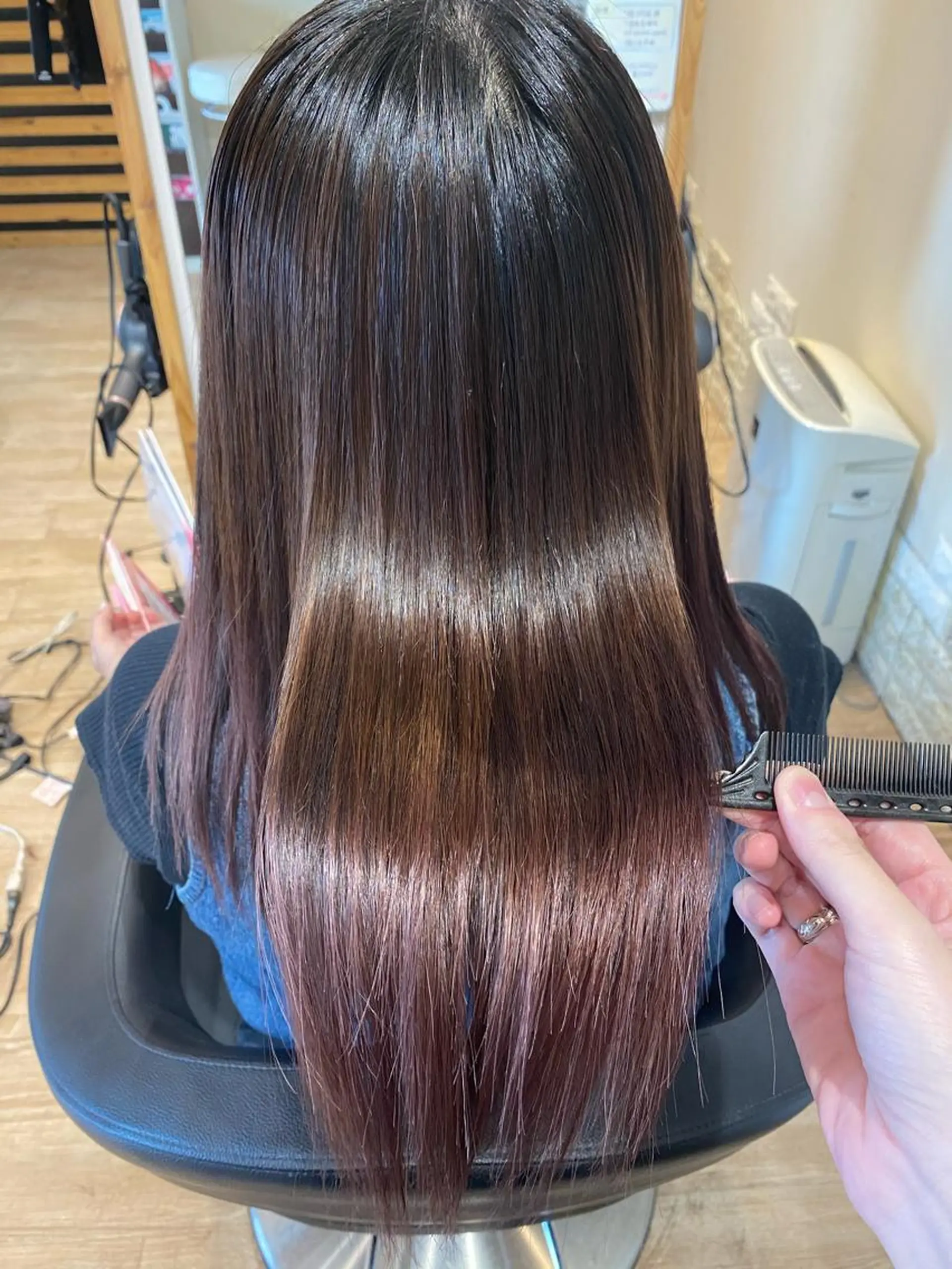セミロング カラー カット ヘアカラー トリートメント 早川 真幸のヘアスタイル