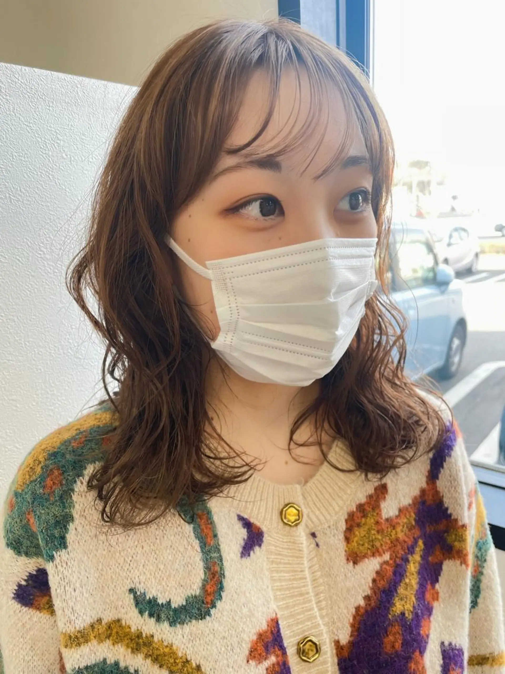 ミディアム パーマ カラー saito .のヘアスタイル