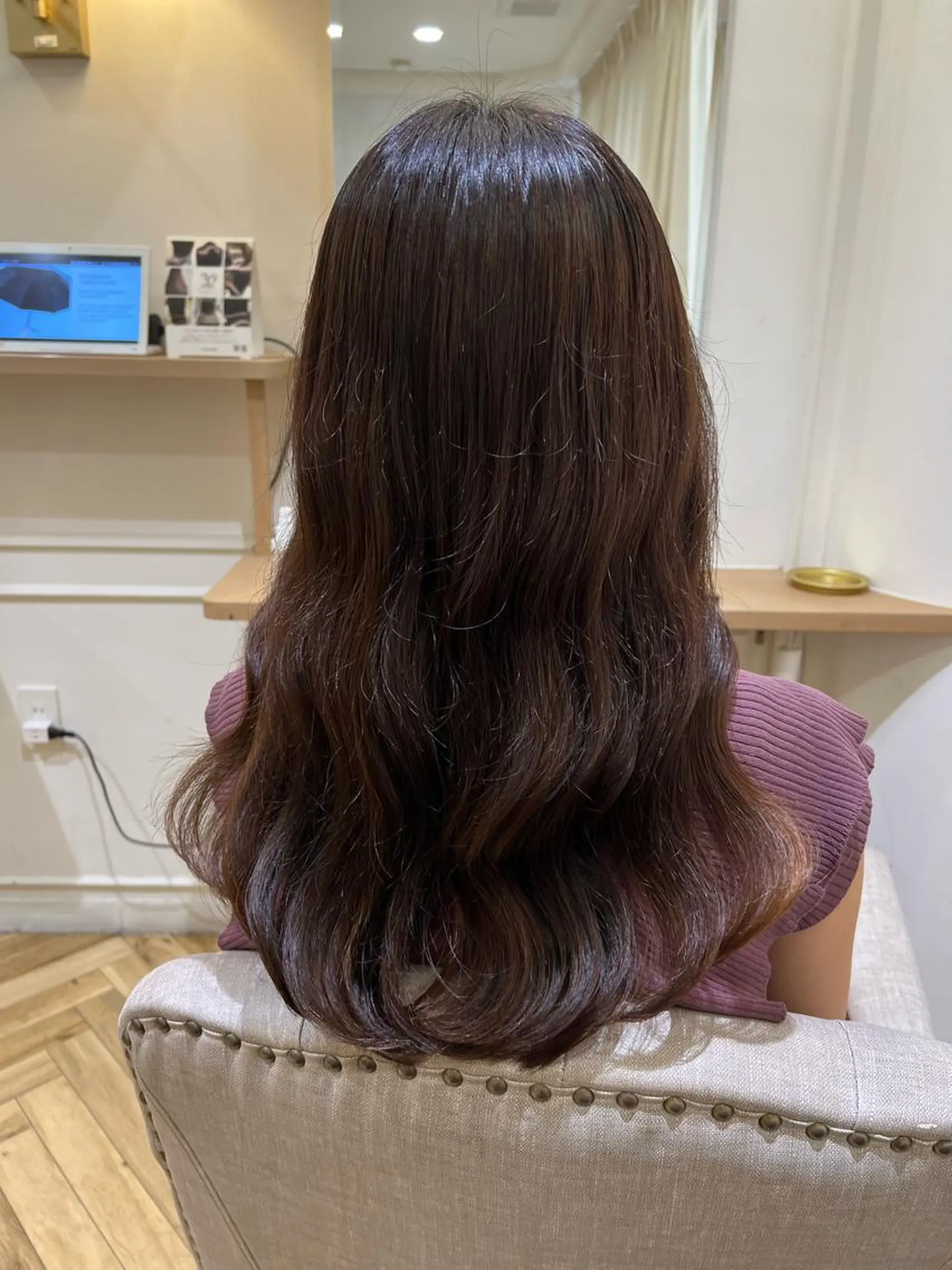ロング ヨシンモリ 韓国風ヘア カット ヘアカラー トリートメント 韓国ヘア🇰🇷 SAYAのヘアスタイル