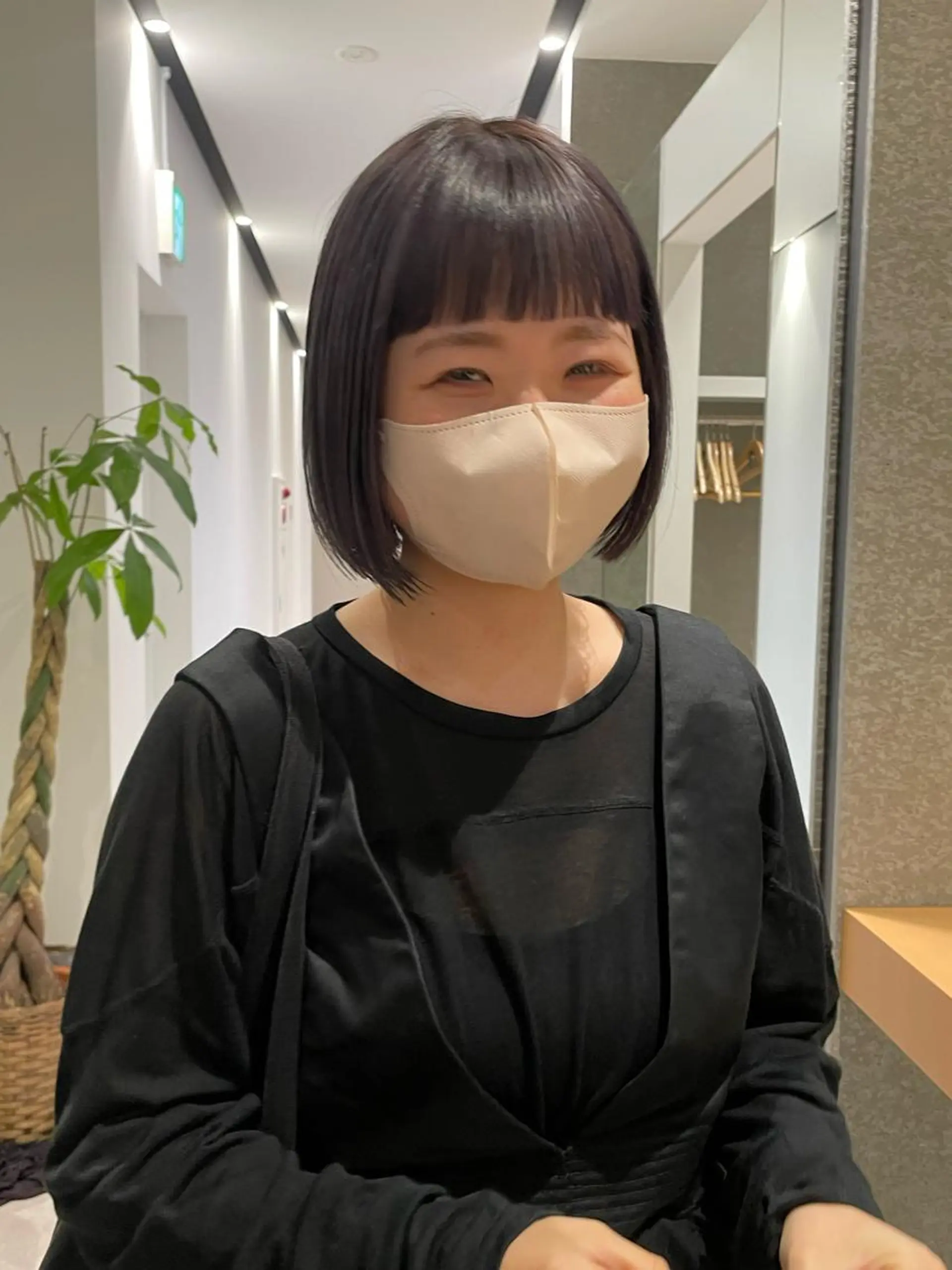 ミディアム カラー ブリーチ ラベンダーカラー ボブ オン眉 GO TODAY 新宿Aura店所属・ベージュ🤎透明感 カラー🤎anriのヘアスタイル