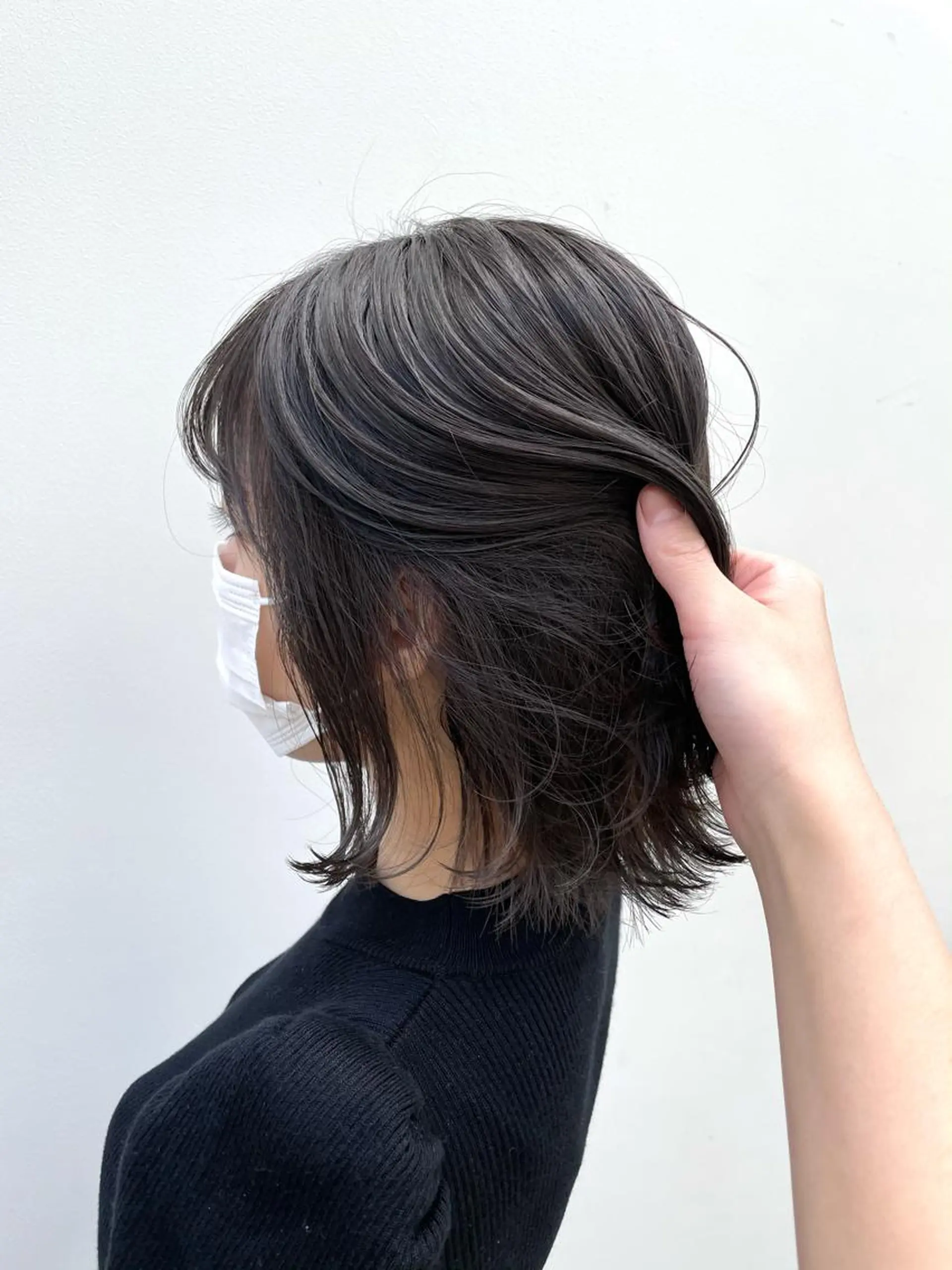 ミディアム カラー 透明感カラー カット ヘアカラー トリートメント chama レイヤーカットのヘアスタイル