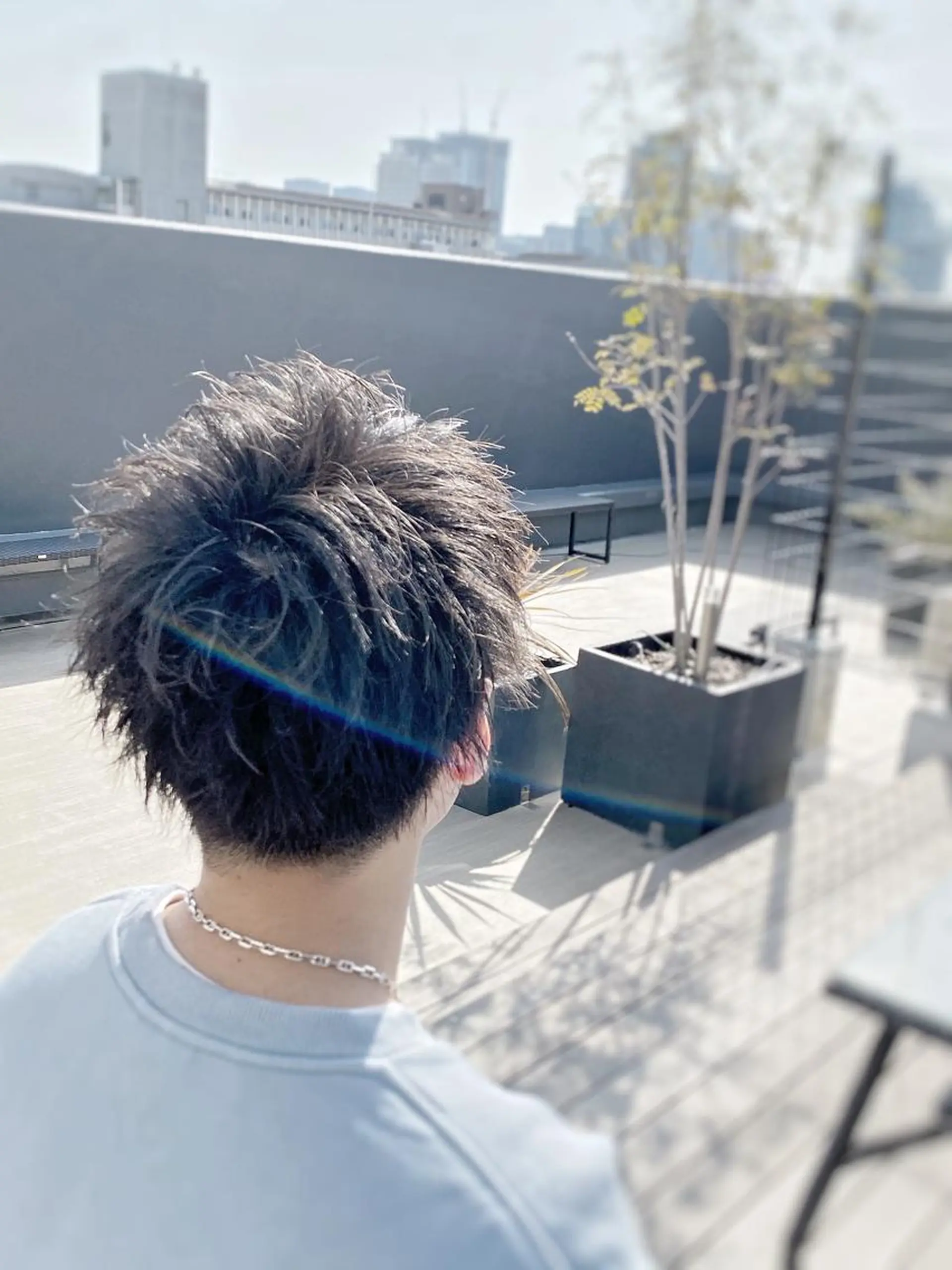 ショート カラー パーマ メンズ MENS  FEEL南森町所属・佐藤 達郎のヘアスタイル