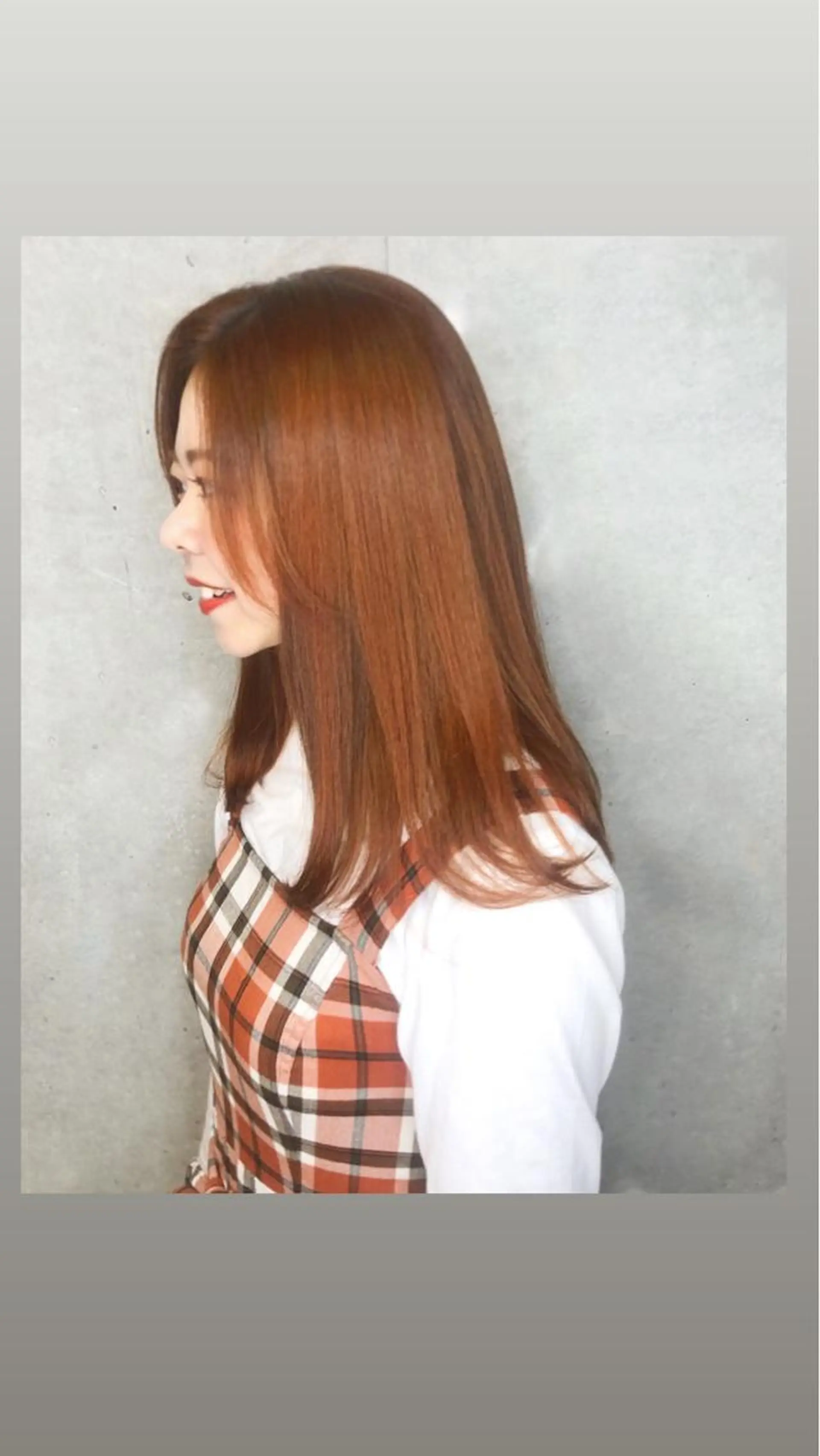ロング カラー オレンジ Amelie所属・Amelie yunのヘアスタイル