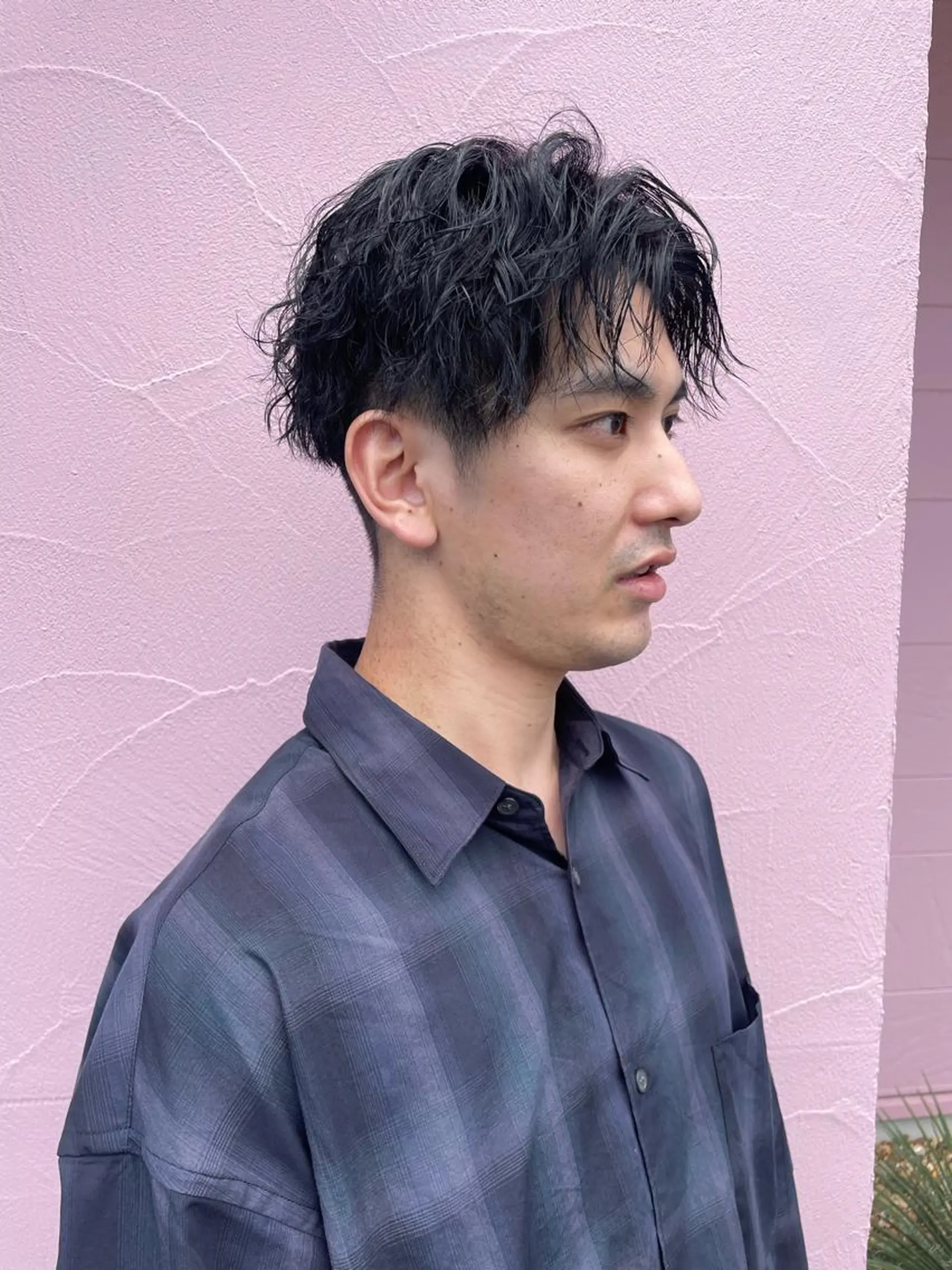 パーマ メンズ カット パーマ ひなた 艶カラー/渋谷のヘアスタイル