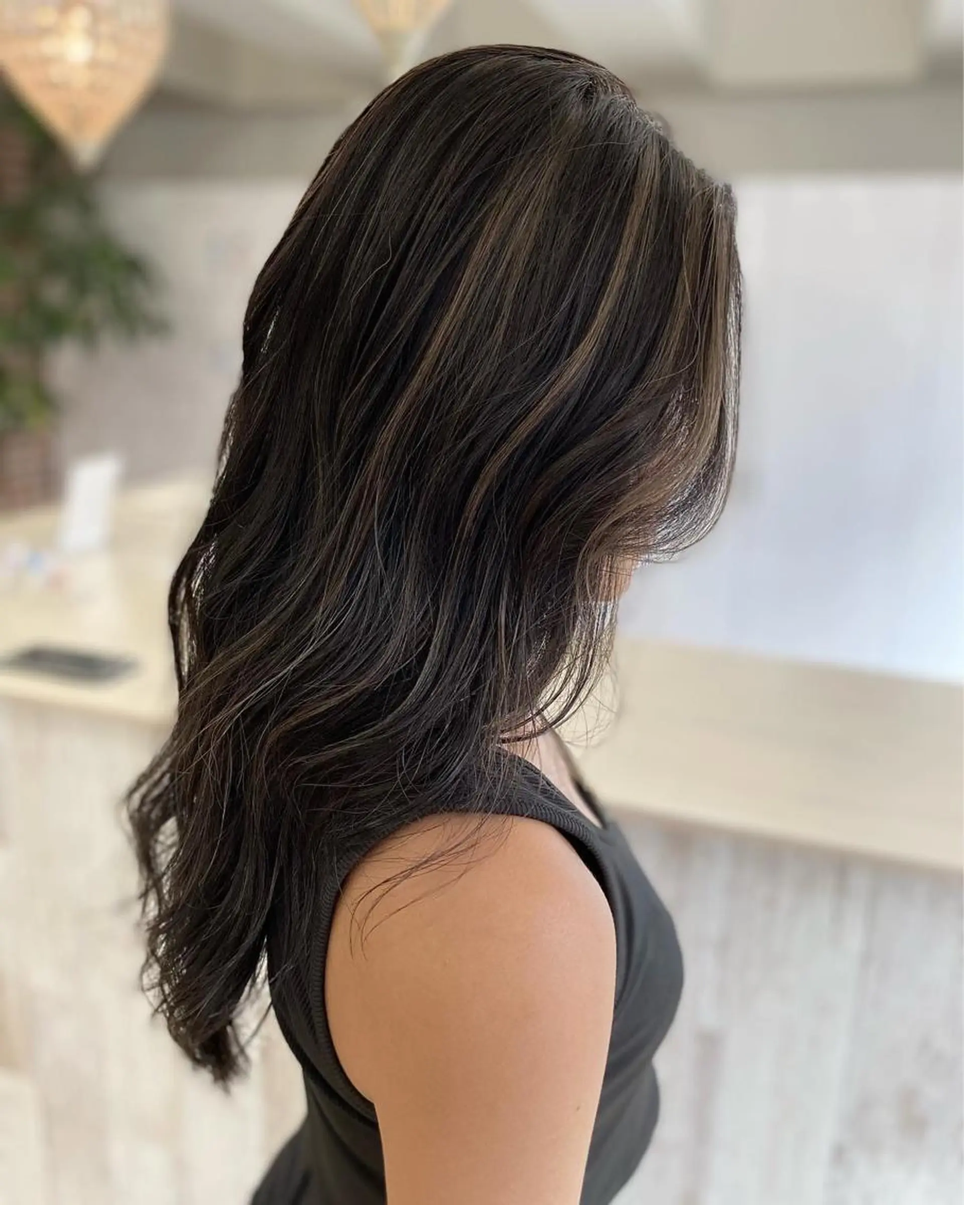 セミロング カラー ヘアアレンジ ヘアカラー トリートメント 久米 治仁のヘアスタイル