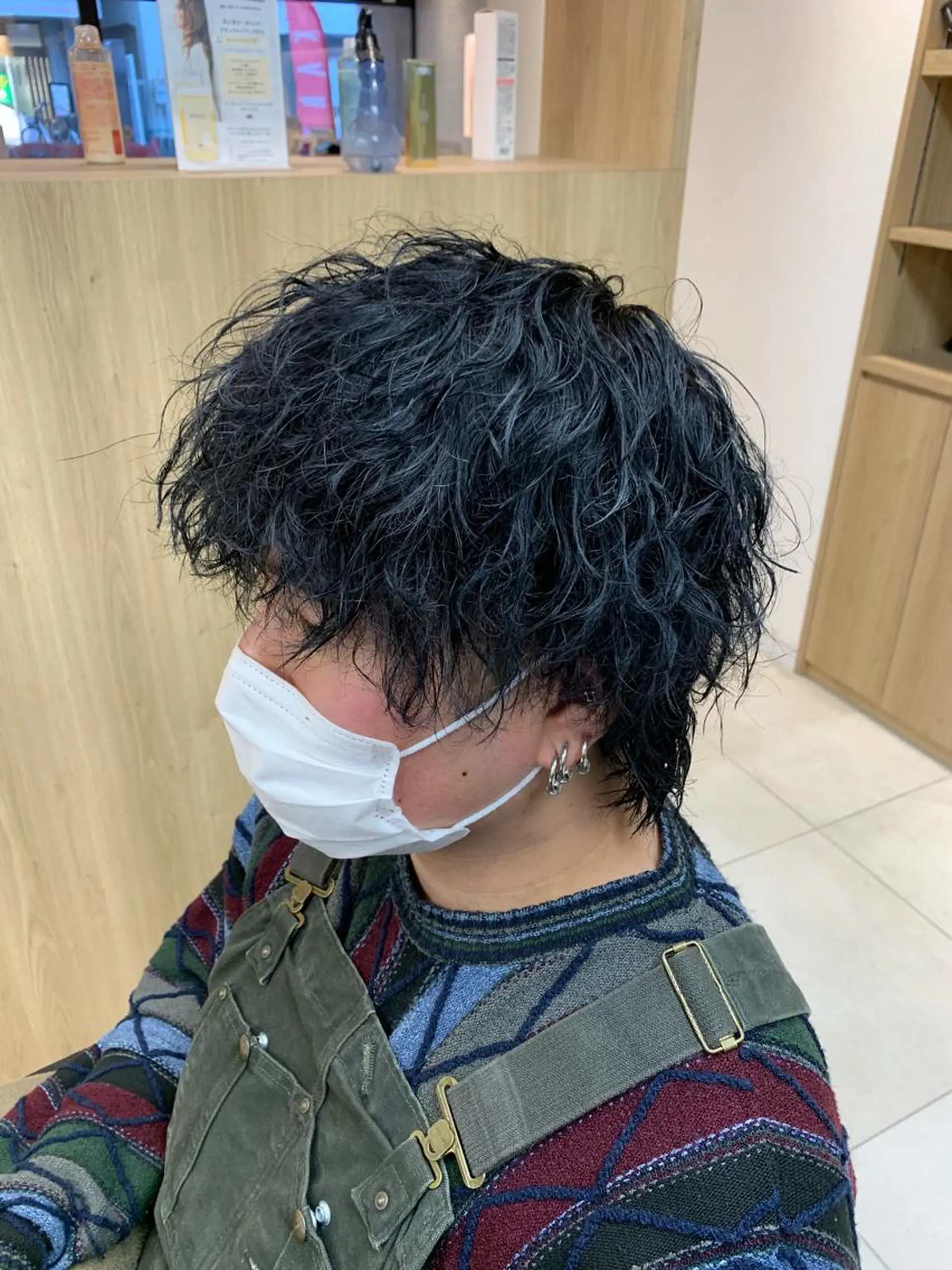 パーマ メンズ メンズブリーチ フェードカット メンズパーマ 学生（メンズ向け） スキンフェード L PLACE所属・L PLACE 丸山一希のヘアスタイル